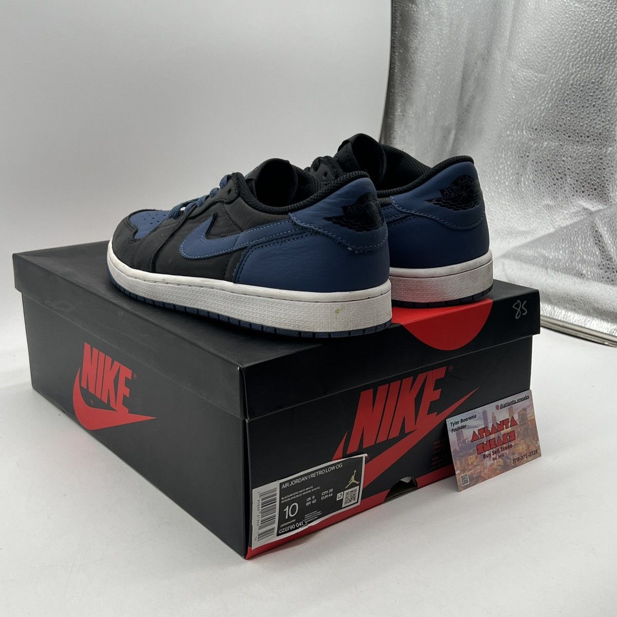 Nike Air Jordan 1 low mystic navy Size US 10 / EU 43 - 4 Thumbnail
