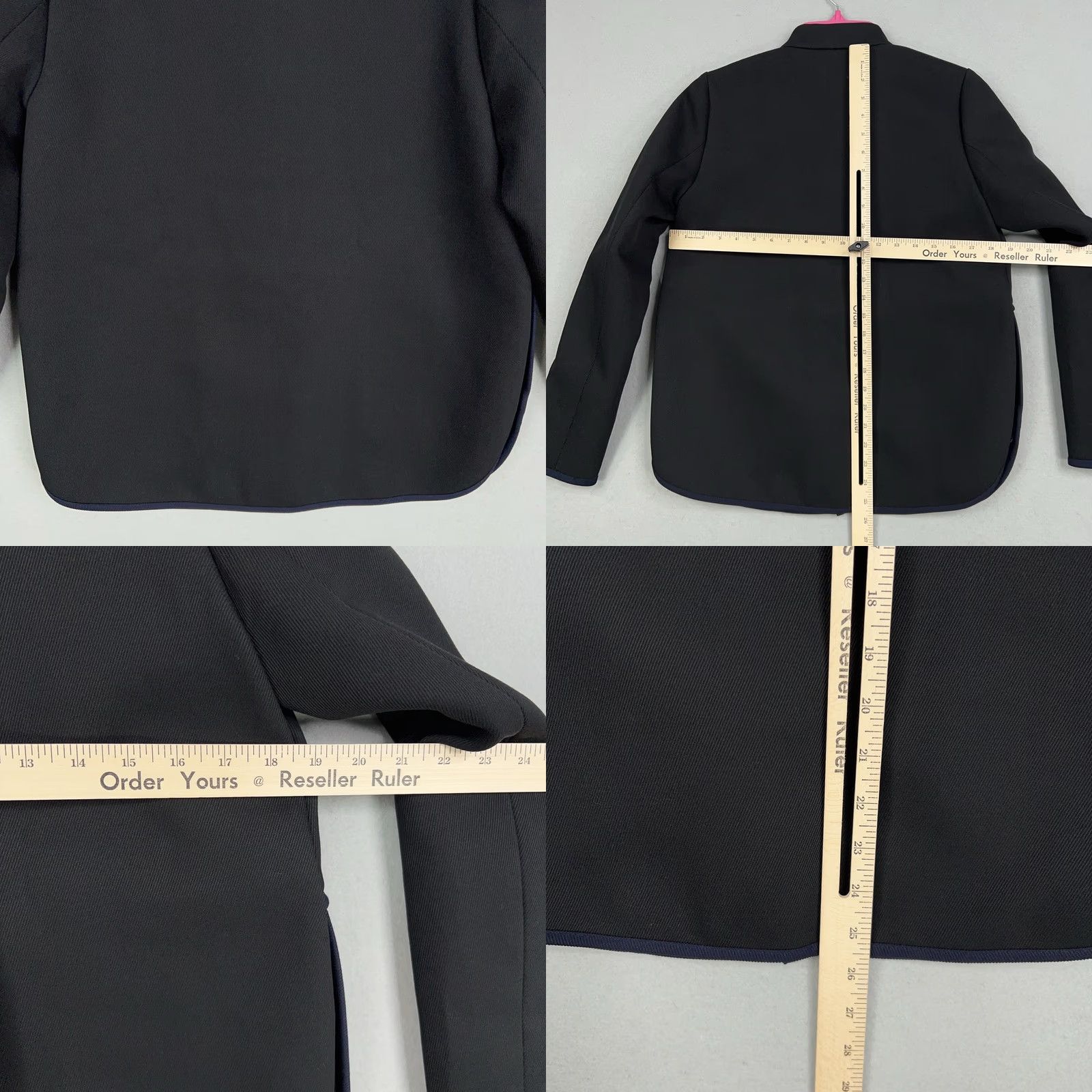 J.Crew J.CREW Jacket Women 6 Black Navy Blue Twill Blazer Mandarin Preppy Career Shirt? Size M / US 6-8 / IT 42-44 - 8 Thumbnail