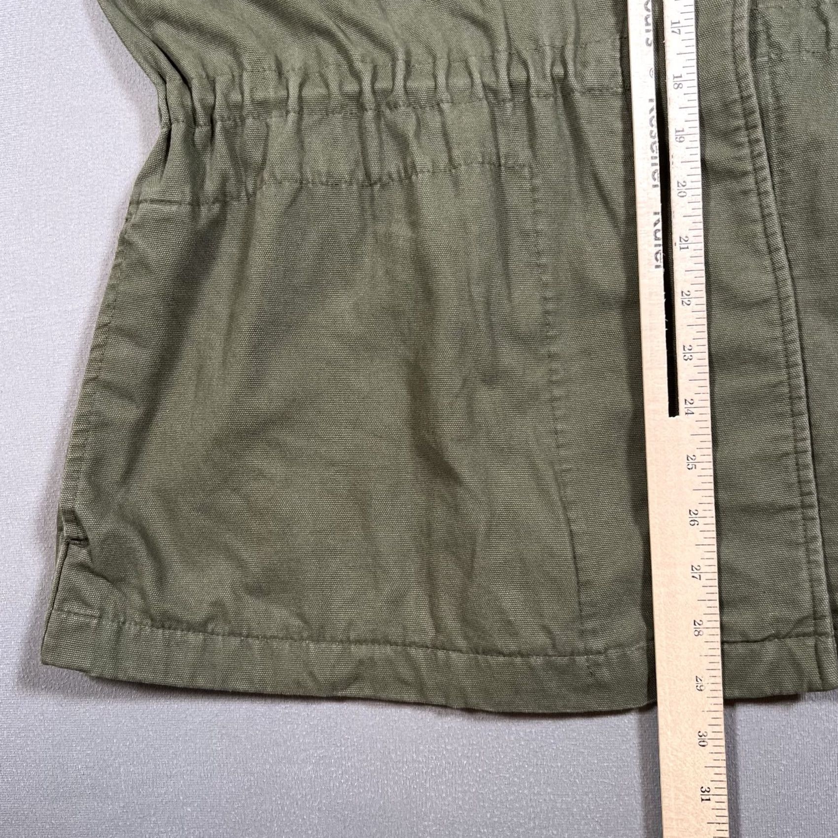 Gap GAP Women's Army Green Utility Jacket Full Zip Snap Drawstring Waist L Size L / US 10 / IT 46 - 7 Thumbnail