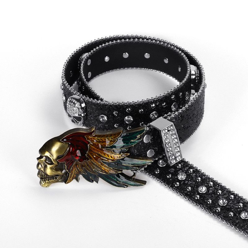 Other Red Indian Apache Logo Studded Belt Size ONE SIZE - 4 Thumbnail
