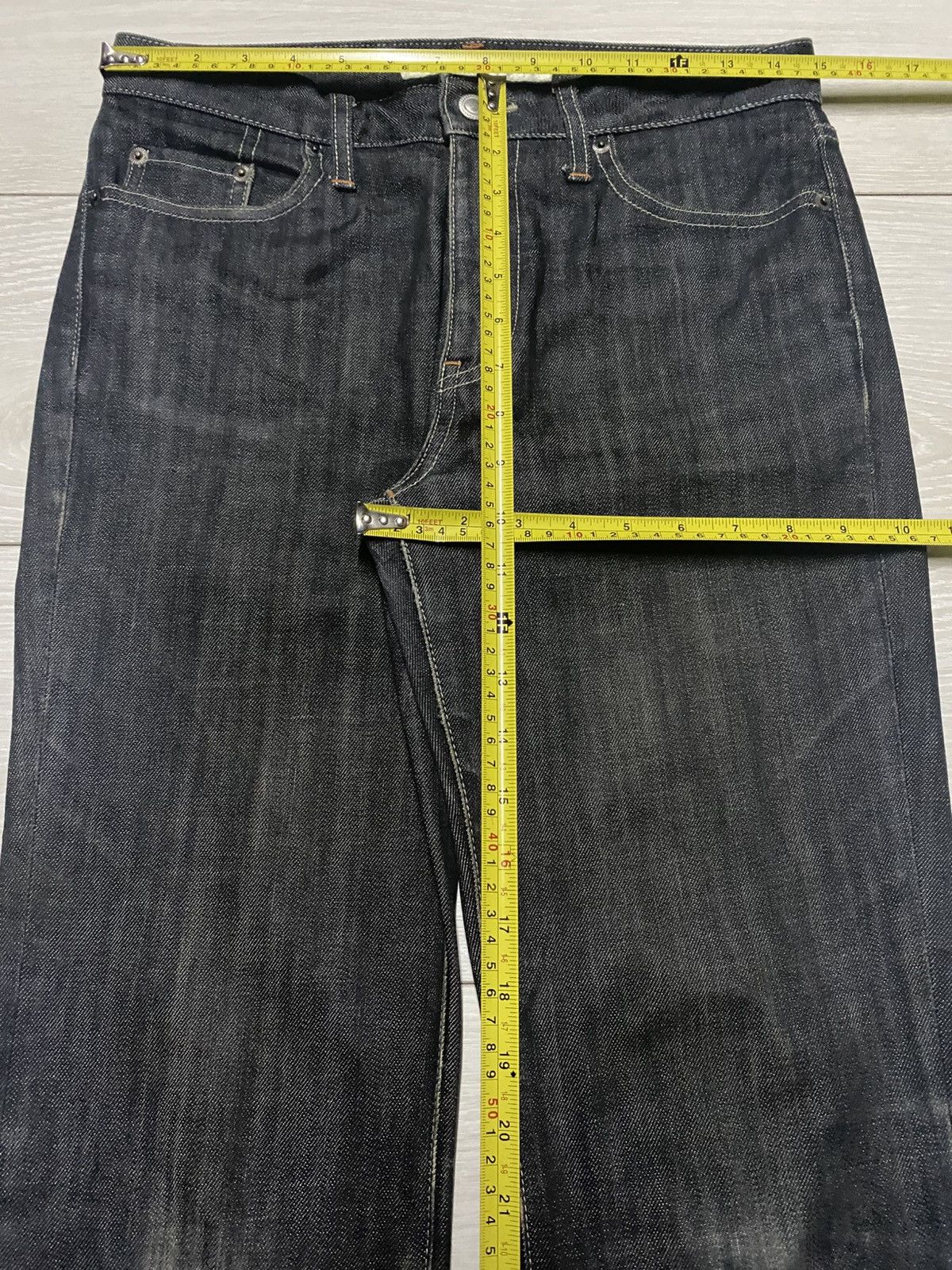 Jun Takahashi Vintage Japanese Brand Uniqlo Black Denim Flare Jeans Size US 29 - 13 Thumbnail
