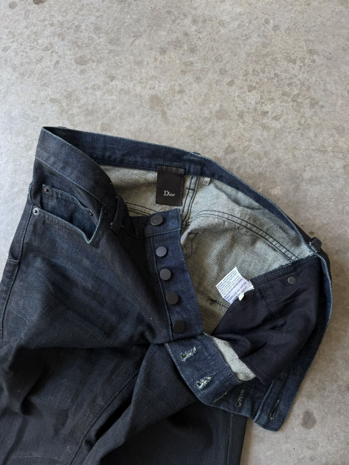 Dior Dior Homme AW08 Indigo Black Coated Denim Size US 28 / EU 44 - 6 Thumbnail