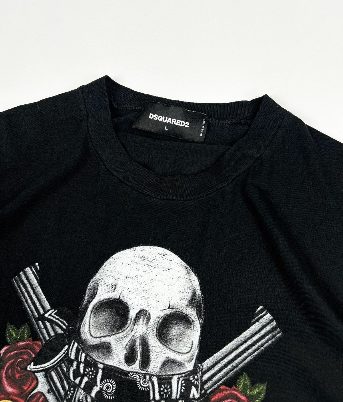Dsquared2 DSQUARED2 Skulls & Guns tee Black Avant Garde Y2k Size US L / EU 52-54 / 3 - 7 Thumbnail