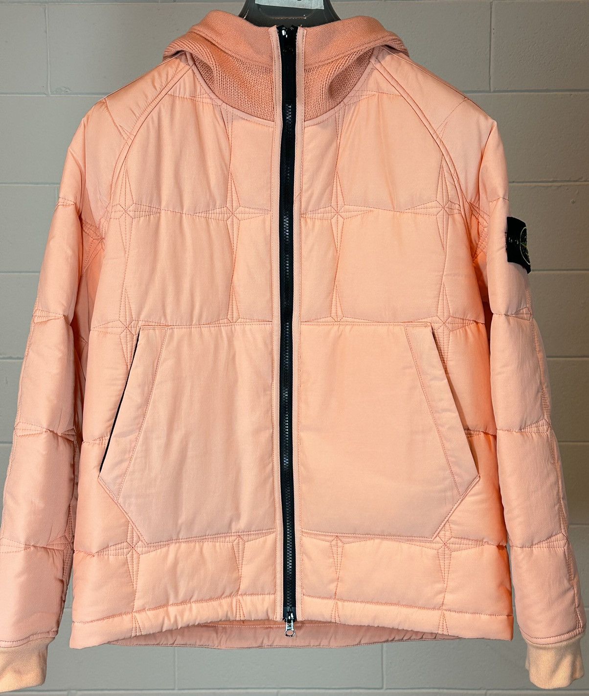 image of Stone Island Cupro Cotton Stella Jacket. Size M in Pink, Men's