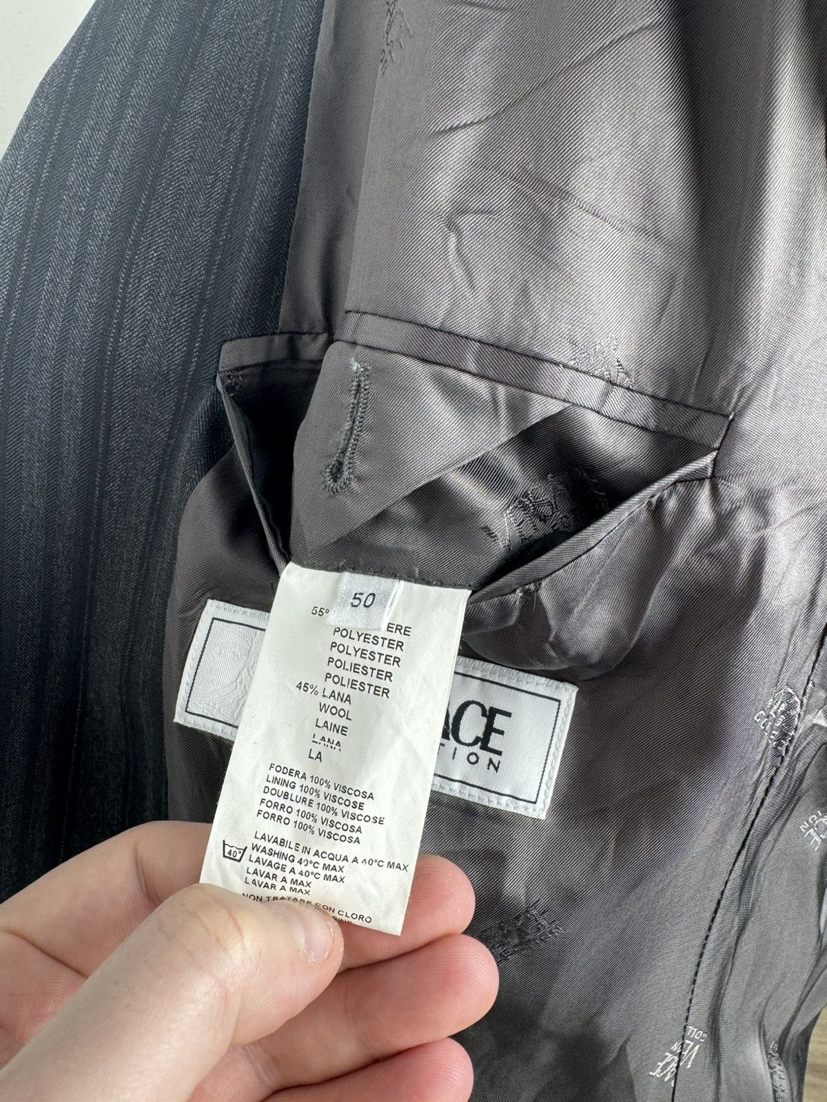 Versace × Vintage Men’s Versace Collection Two Piece Blazer size 50 Size 50L - 8 Thumbnail