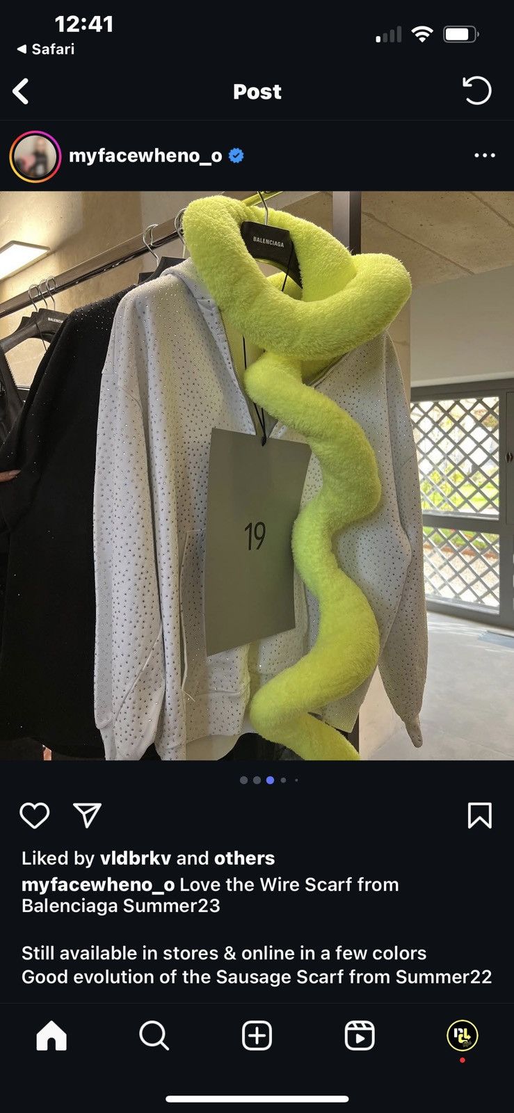 Balenciaga Balenciaga FW23 Runway "Wire Spiral Scarf" (Neon Yellow) Size ONE SIZE - 11 Thumbnail