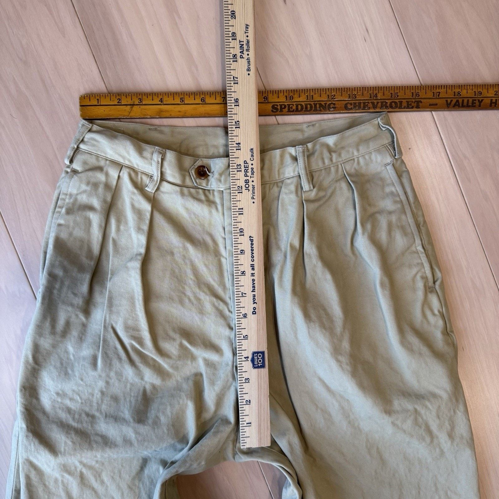 Other Non Stock Pleated Pants Khaki Military Minimalist New York Size US 29 - 6 Thumbnail