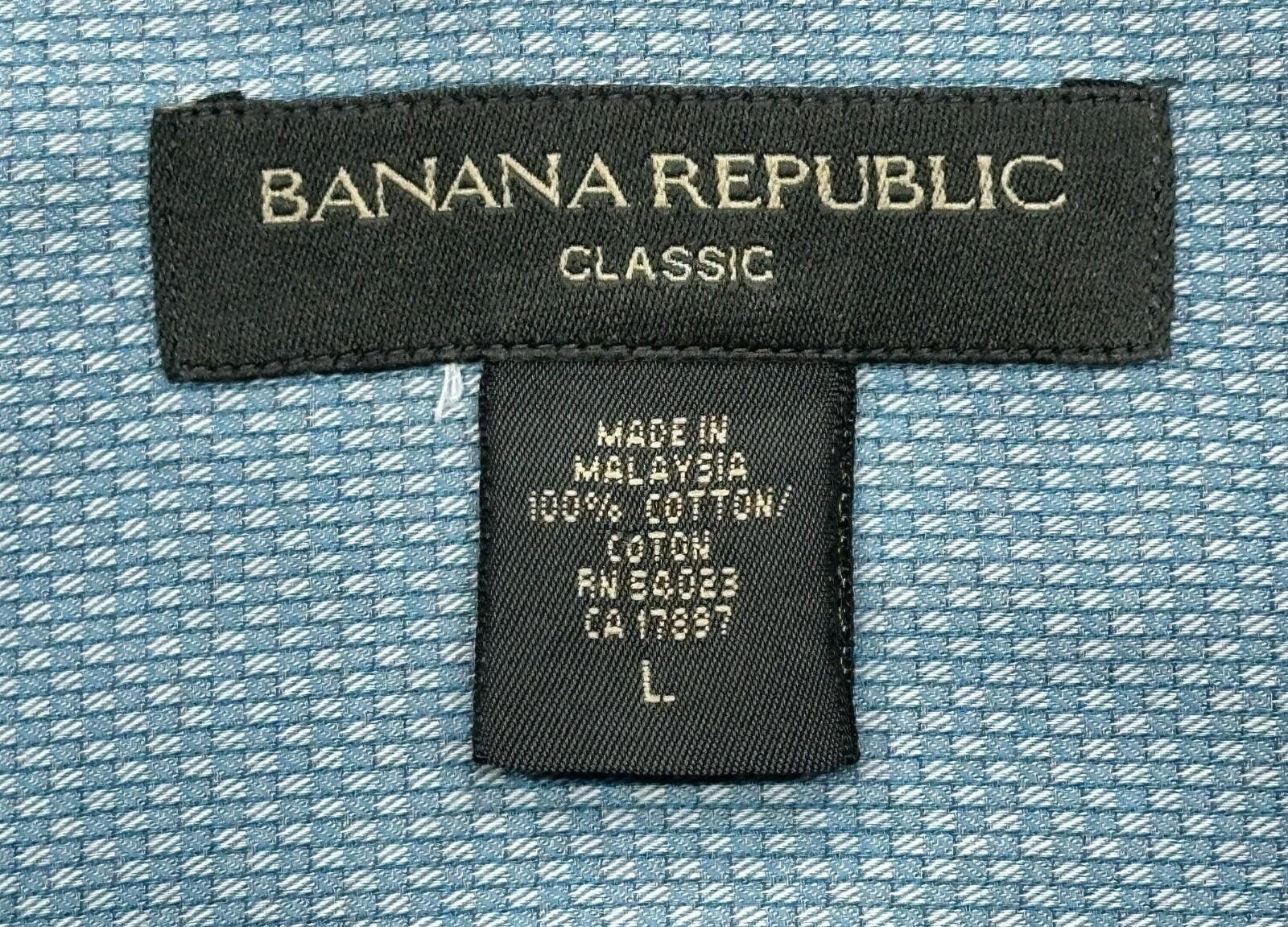 Banana Republic Banana Republic 100% Cotton Classic Fit Button Up Teal Men L Size US L / EU 52-54 / 3 - 6 Thumbnail