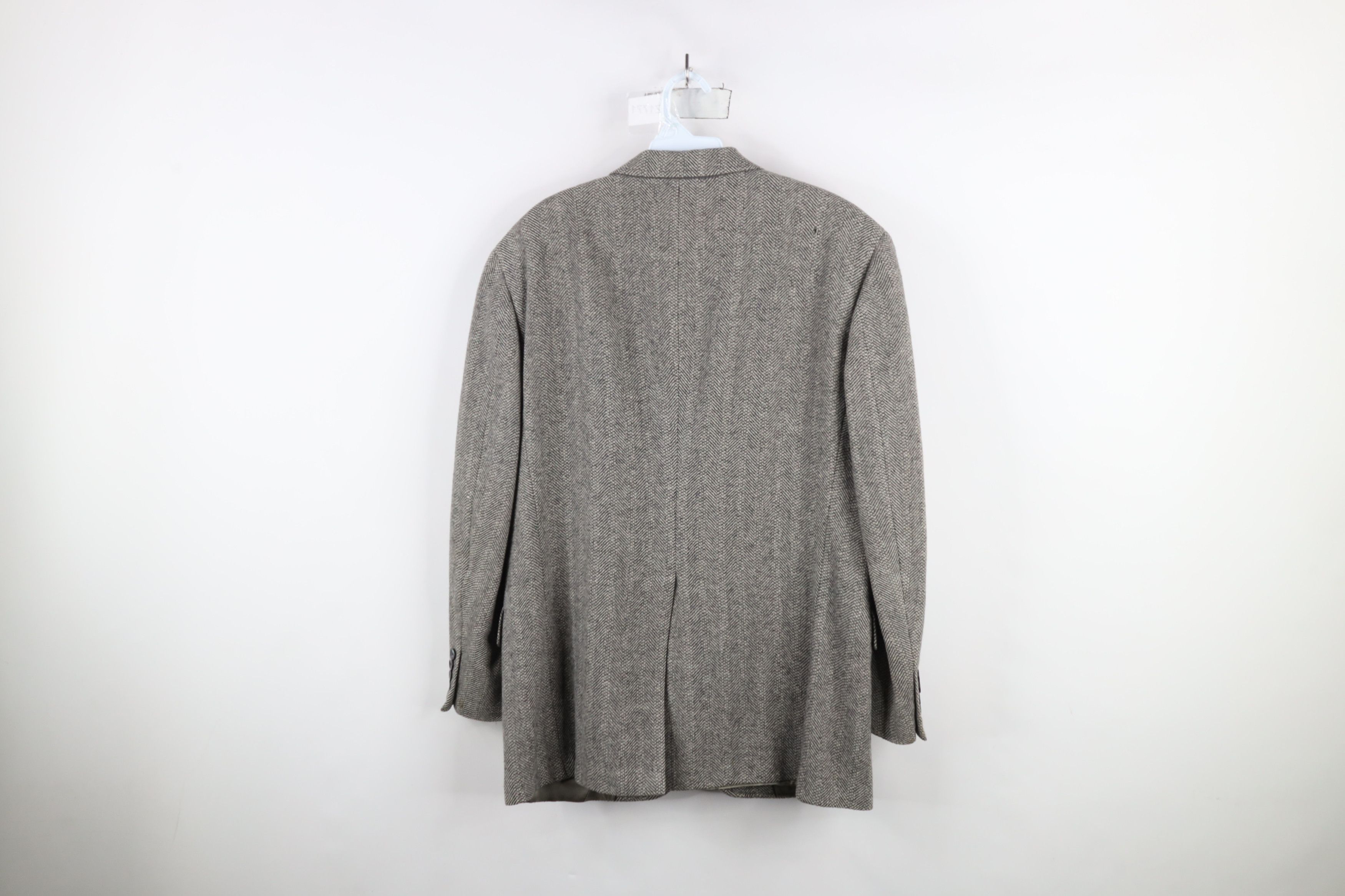 Vintage Vintage 90s Streetwear Wool Tweed Herringbone Blazer Jacket Size US L / EU 52-54 / 3 - 15 Thumbnail