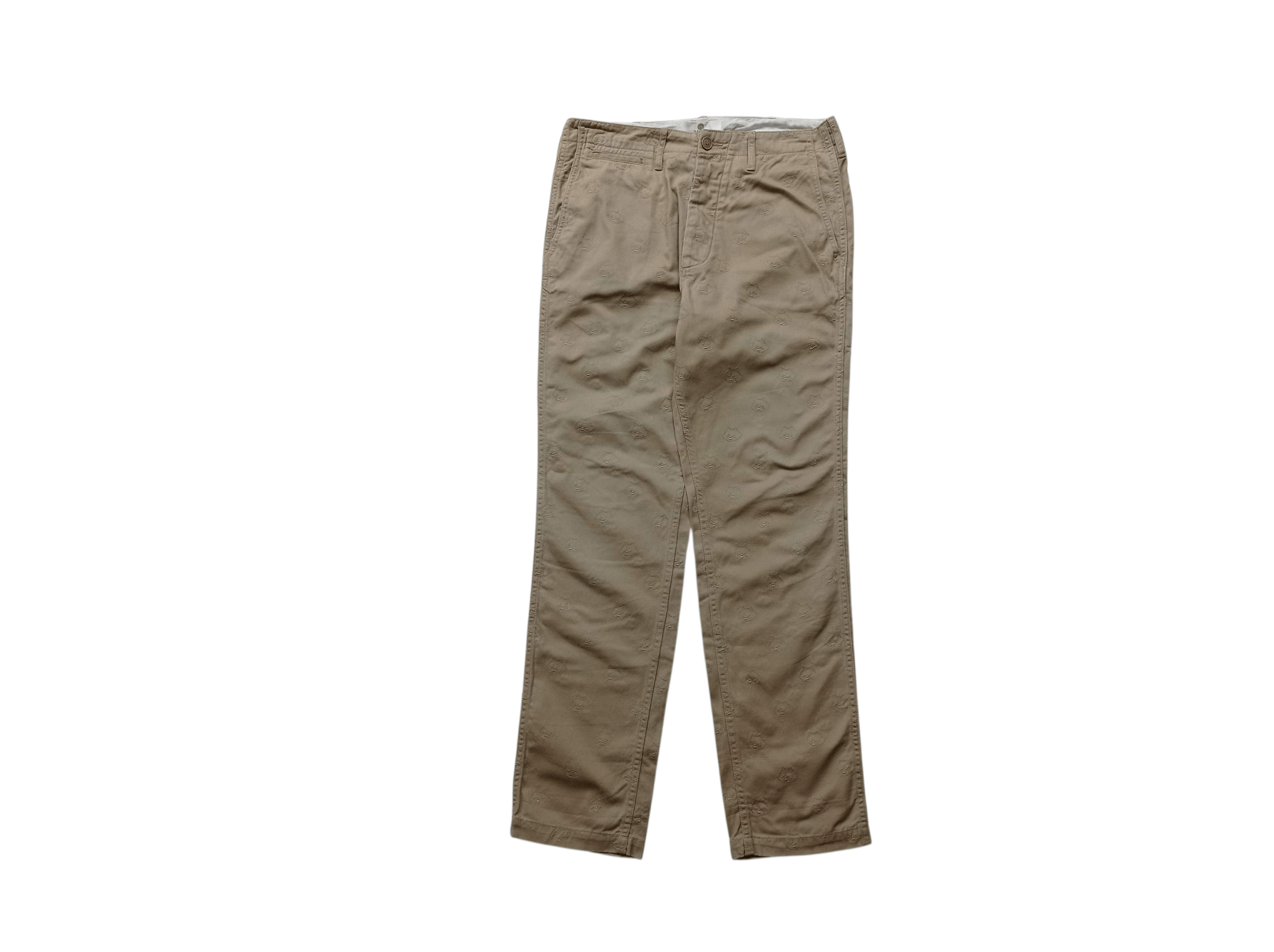 Issey Miyake Ne-net Issey Miyake cats stitched khaki trouser Size US 32 / EU 48 - 1 Thumbnail