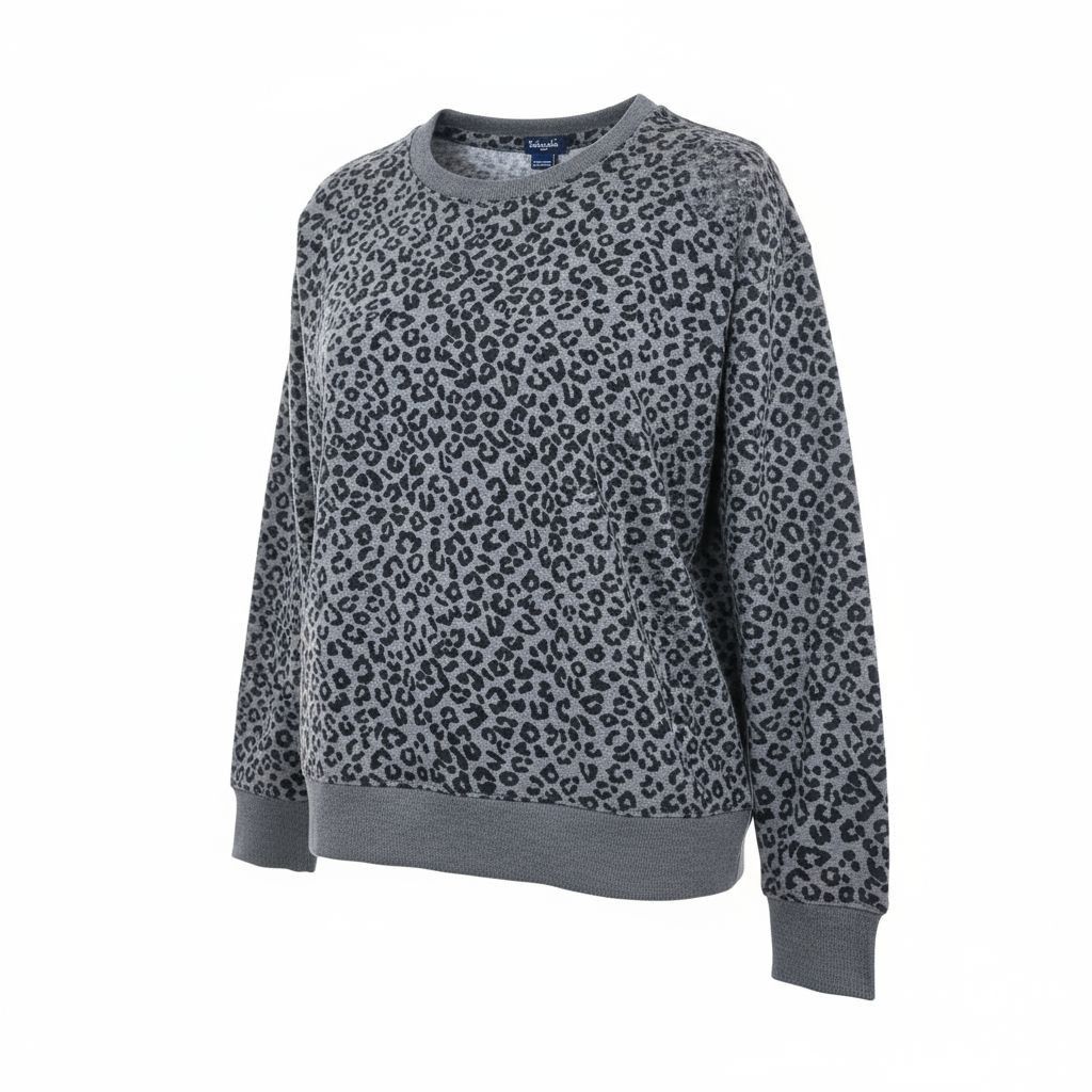 Splendid Splendid Leopard Print Gray Pullover Sweatshirt Size Small Size S / US 4 / IT 40 - 1 Thumbnail