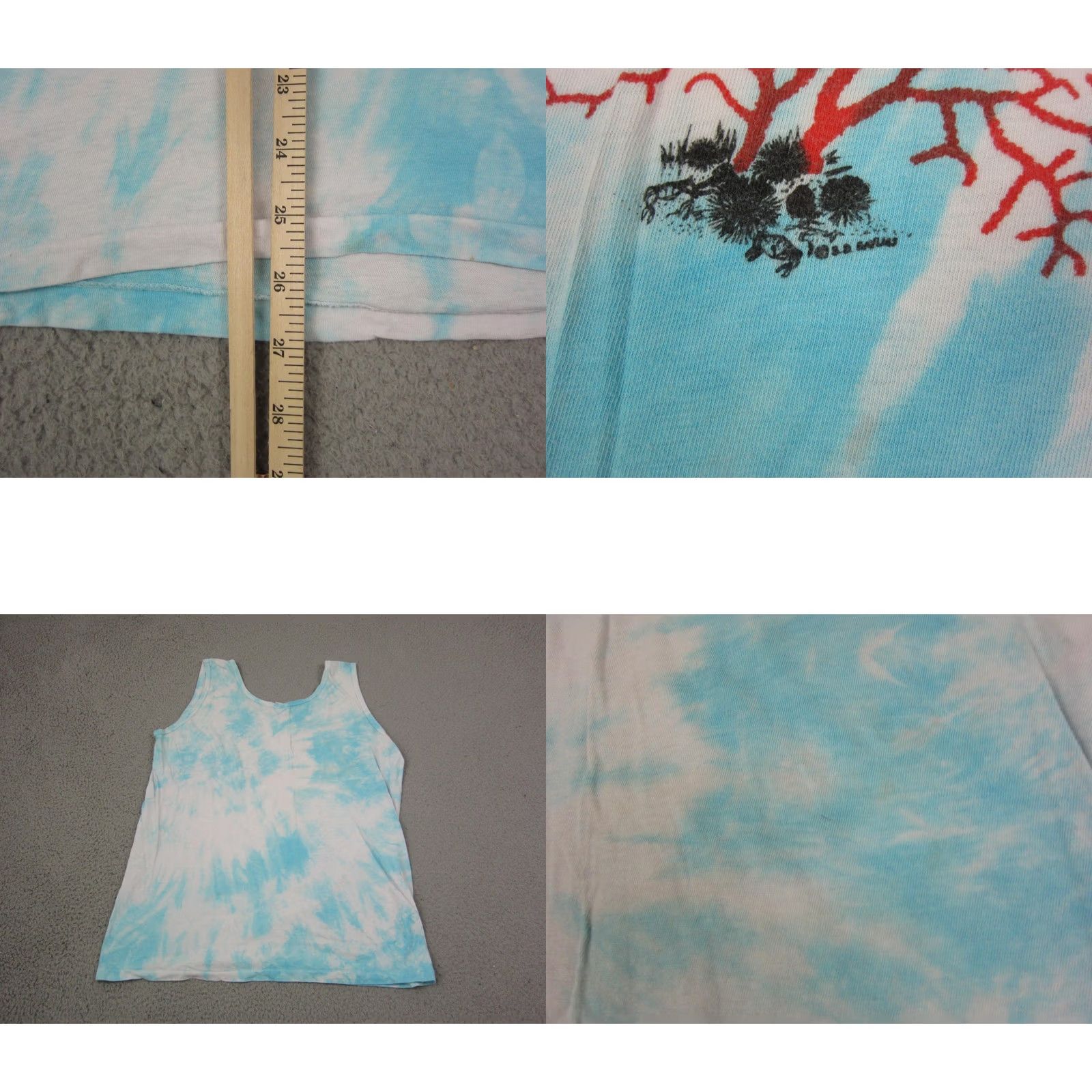 Vintage VINTAGE Mermaid Tank Top Shirt Womens XL Blue Tie Dye Ocean Dolphins Belton 90s Tank Top Womens XL Blue Mermaid Size XL / US 12-14 / IT 48-50 - 9 Thumbnail