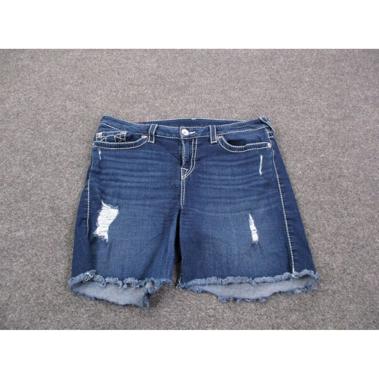 True Religion True Religion Shorts Mens 34 Denim Rocco Relaxed Cut Off Jean Jorts Summer Size US 36 / EU 52 - 3 Thumbnail
