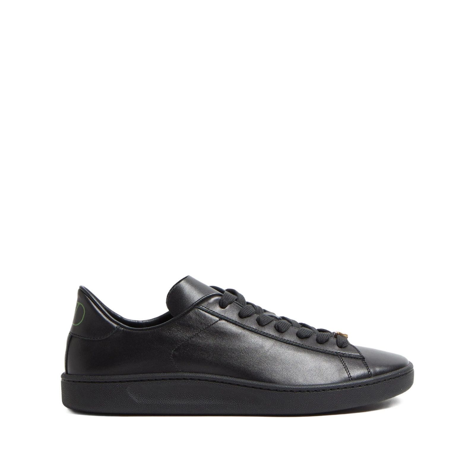 VALENTINO GARAVANI Royco Black Leather Sneakers New & Authen