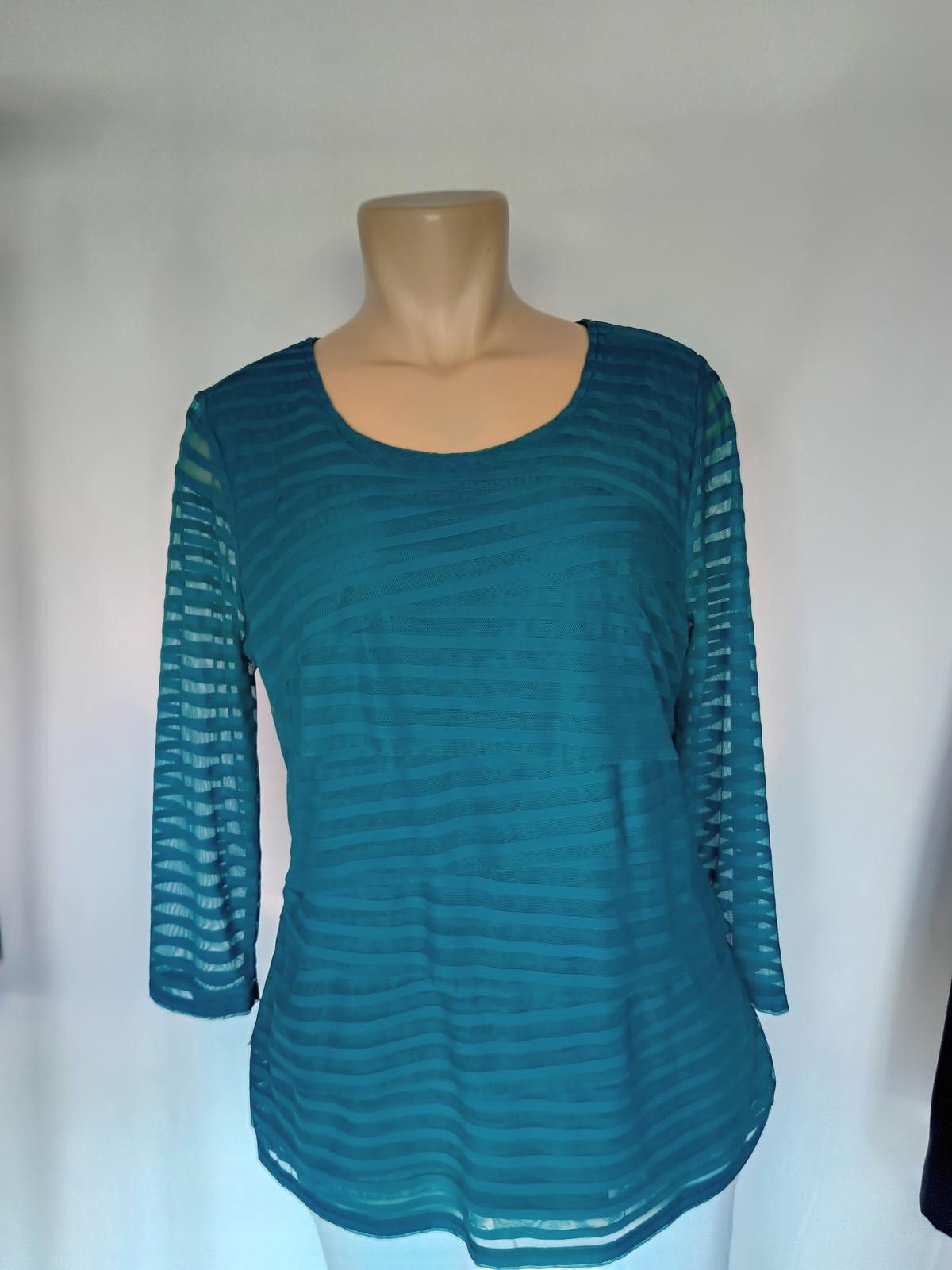 Alfani Stylish Alfani Teal Striped Top - Size M Size M / US 6-8 / IT 42-44 - 2 Thumbnail