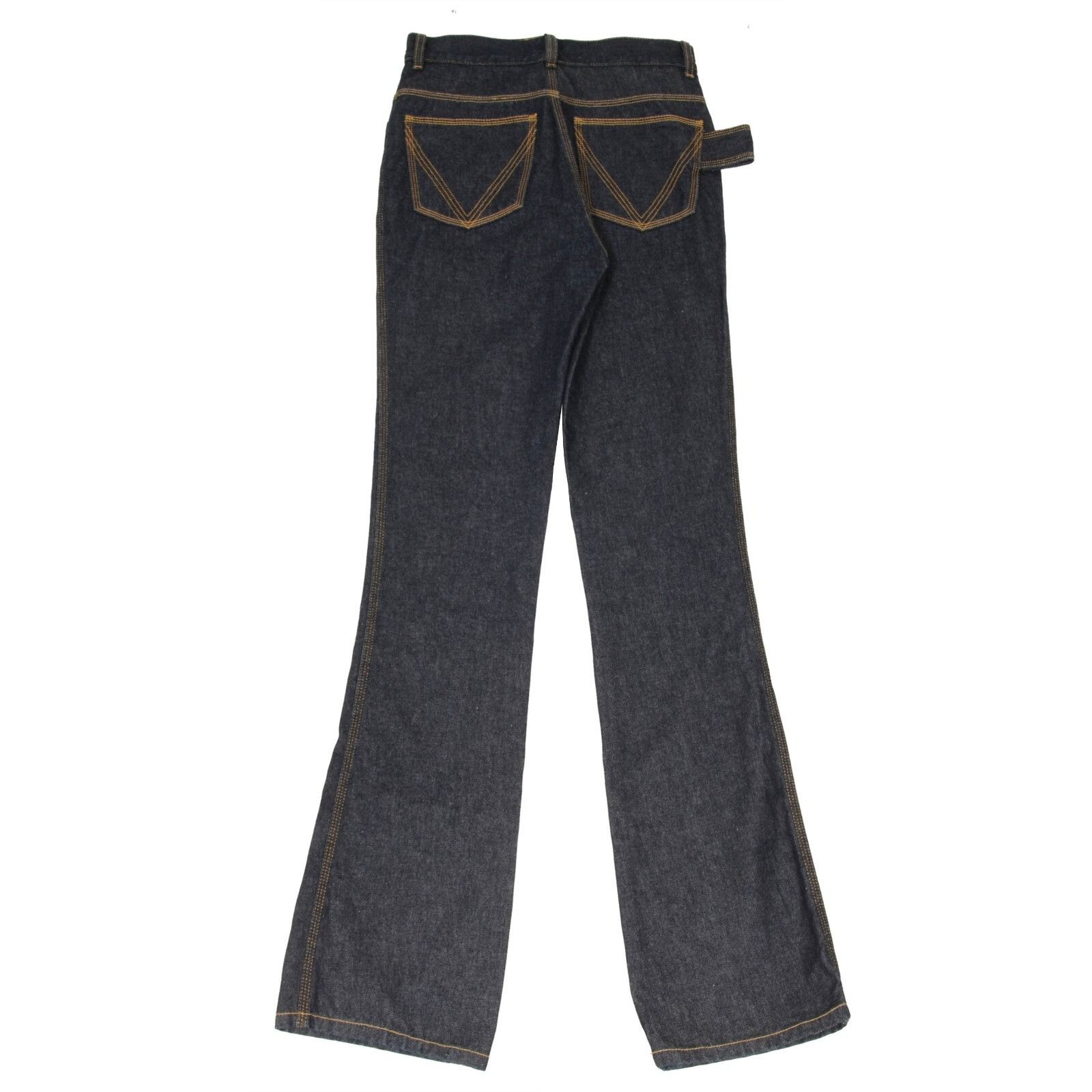Bottega Veneta High Waist Jeans Blue Indigo Wide Leg Denim Size 26" / US 2 / IT 38 - 3 Thumbnail
