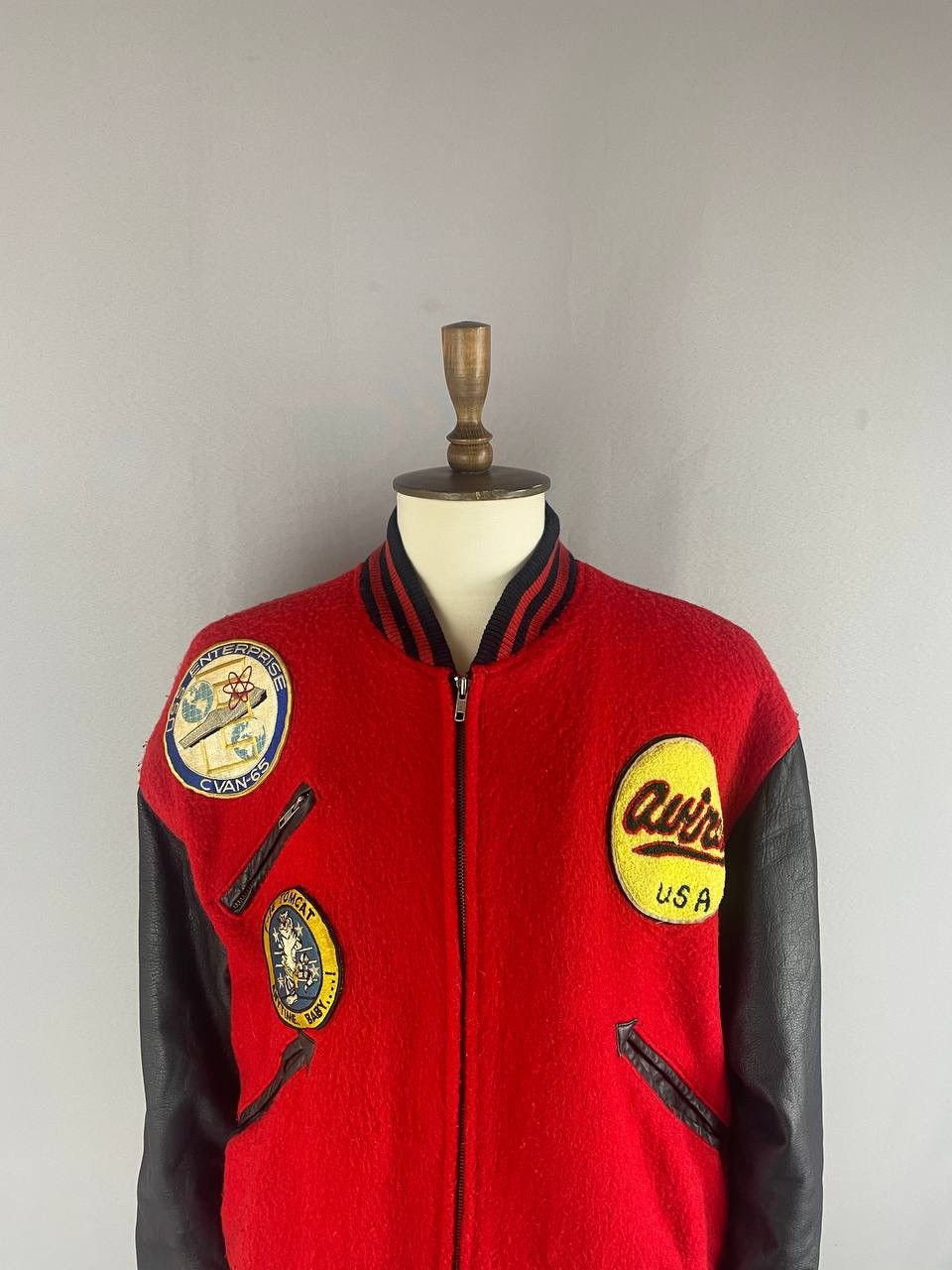 Avirex Avirex Varsity Jacket Leather Bomber USA Vintage Rare Size US M / EU 48-50 / 2 - 3 Thumbnail