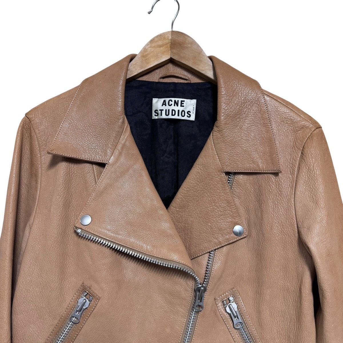Acne Studios Acne Studios Leather Biker Jacket Goatskin Size XS / US 0-2 / IT 36-38 - 2 Thumbnail
