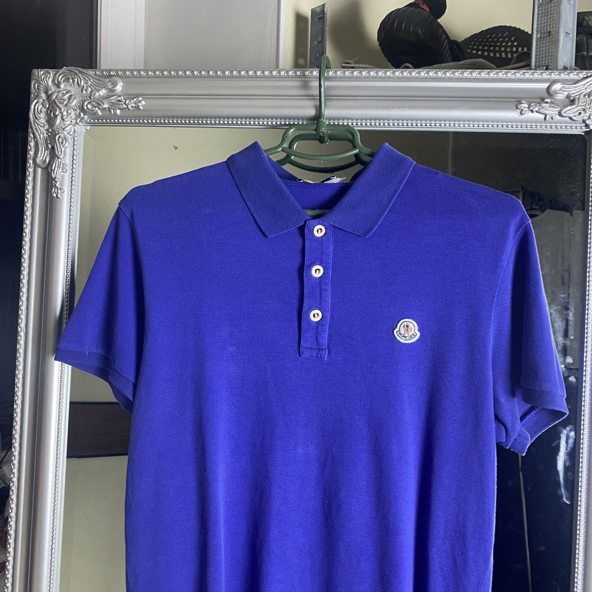 Moncler Polo Moncler Maglia T-shirt Vintage Size M Blue Size US M / EU 48-50 / 2 - 2 Thumbnail