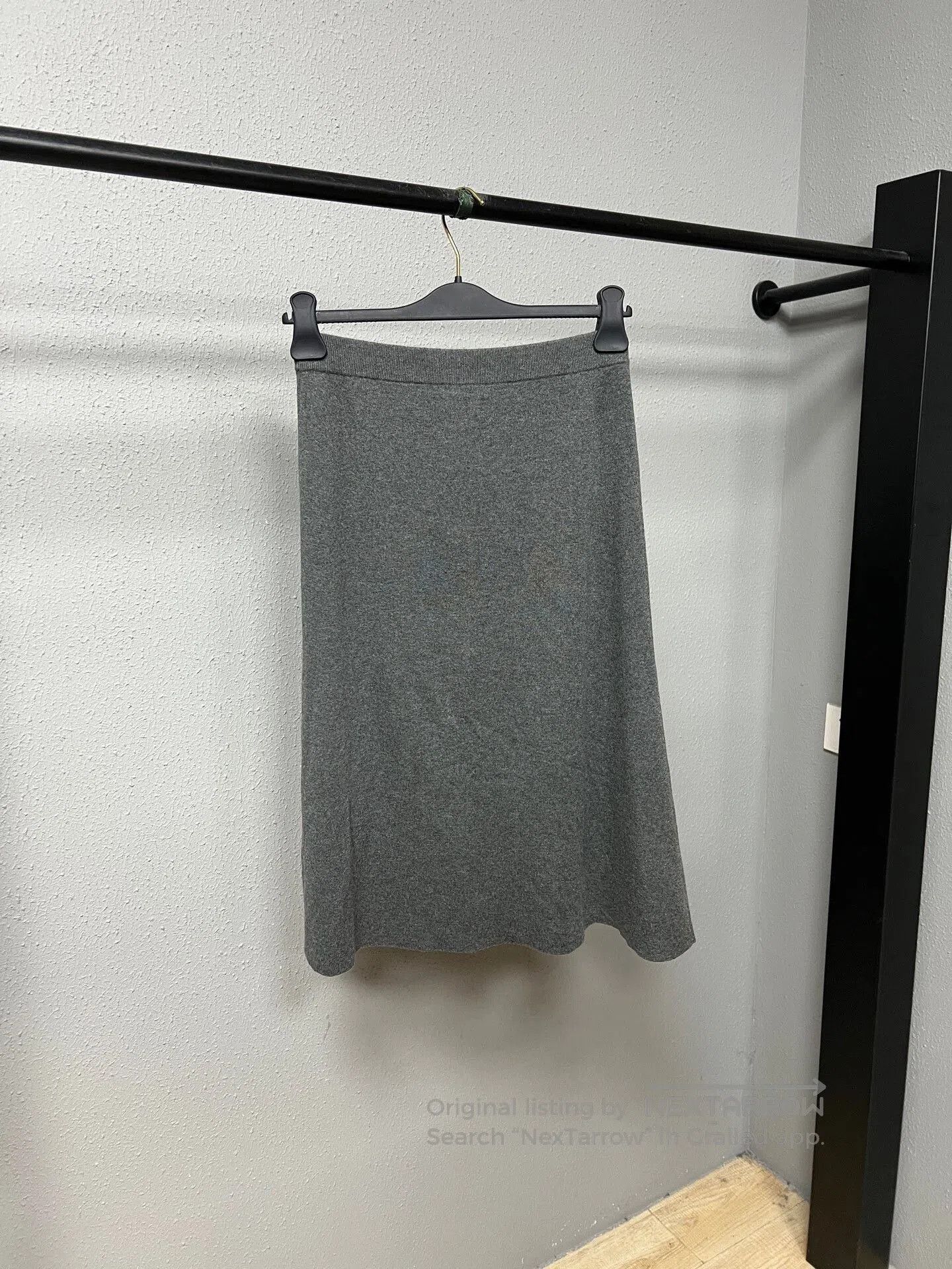 Loro Piana Loro Piana Gray Cashmere Midi Skirt. Size 41" - 2 Thumbnail