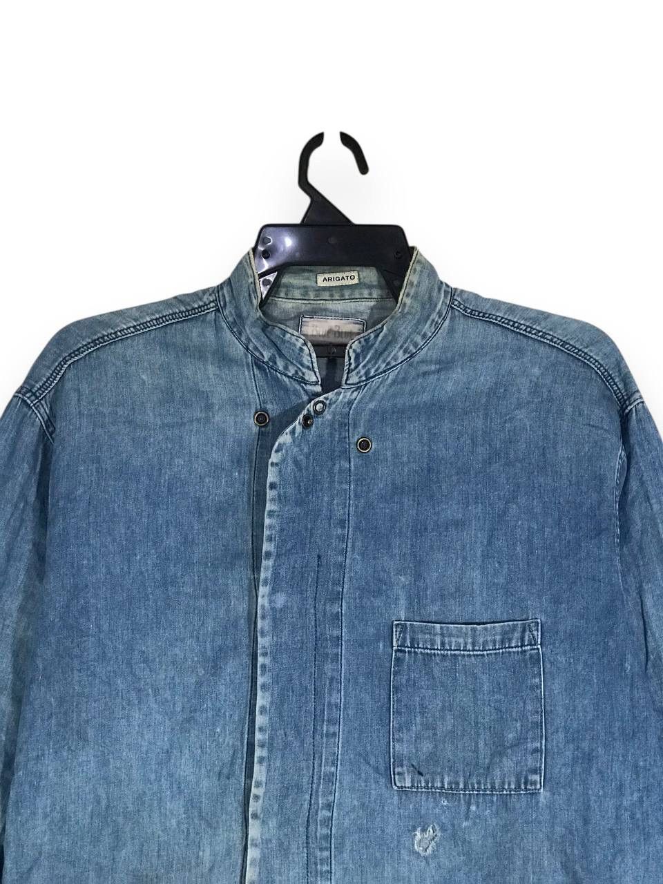 Blue Blue Japan vintage blue blue shawl collar denim indigo Size US M / EU 48-50 / 2 - 2 Thumbnail