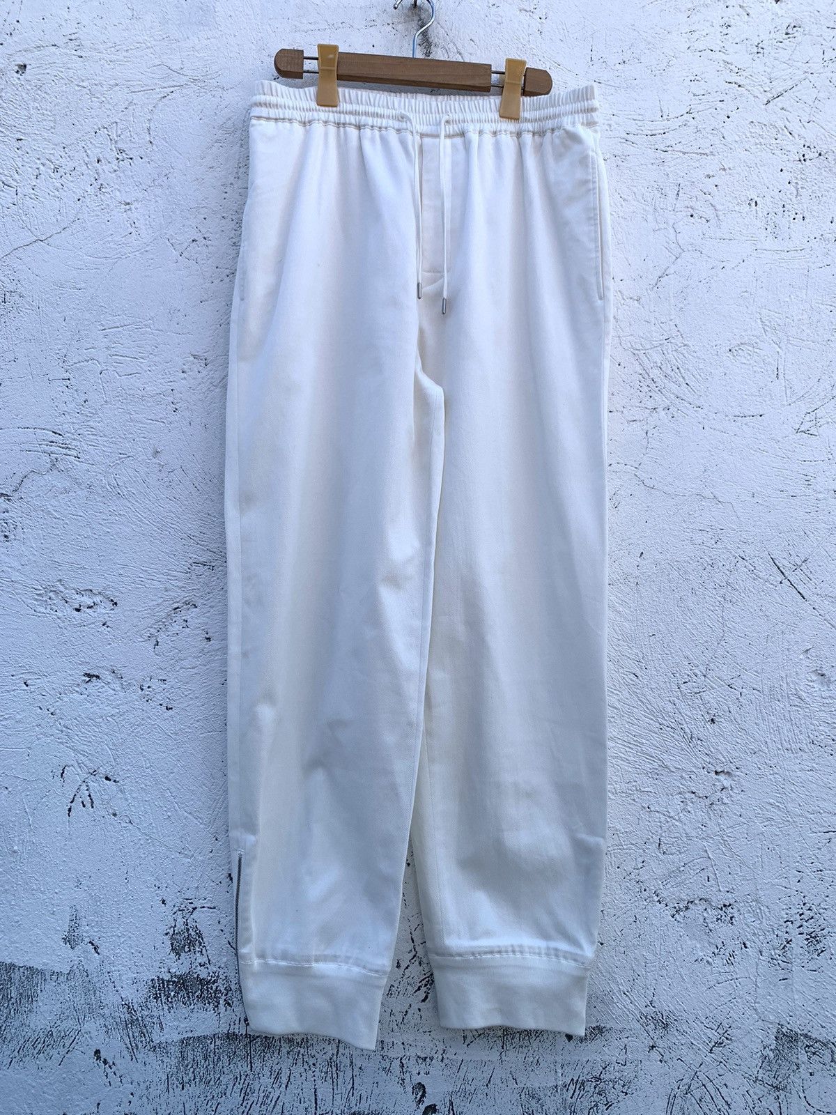 image of Hermes Adjustable Twill Pants in White, Men's (Size 32)