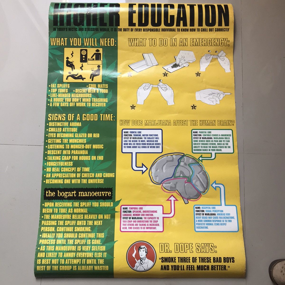 Hoodlamb × Hysteric Glamour Poster High Education Pot Weed Cannabis Marijuana made in Uk Size ONE SIZE - 1 Thumbnail