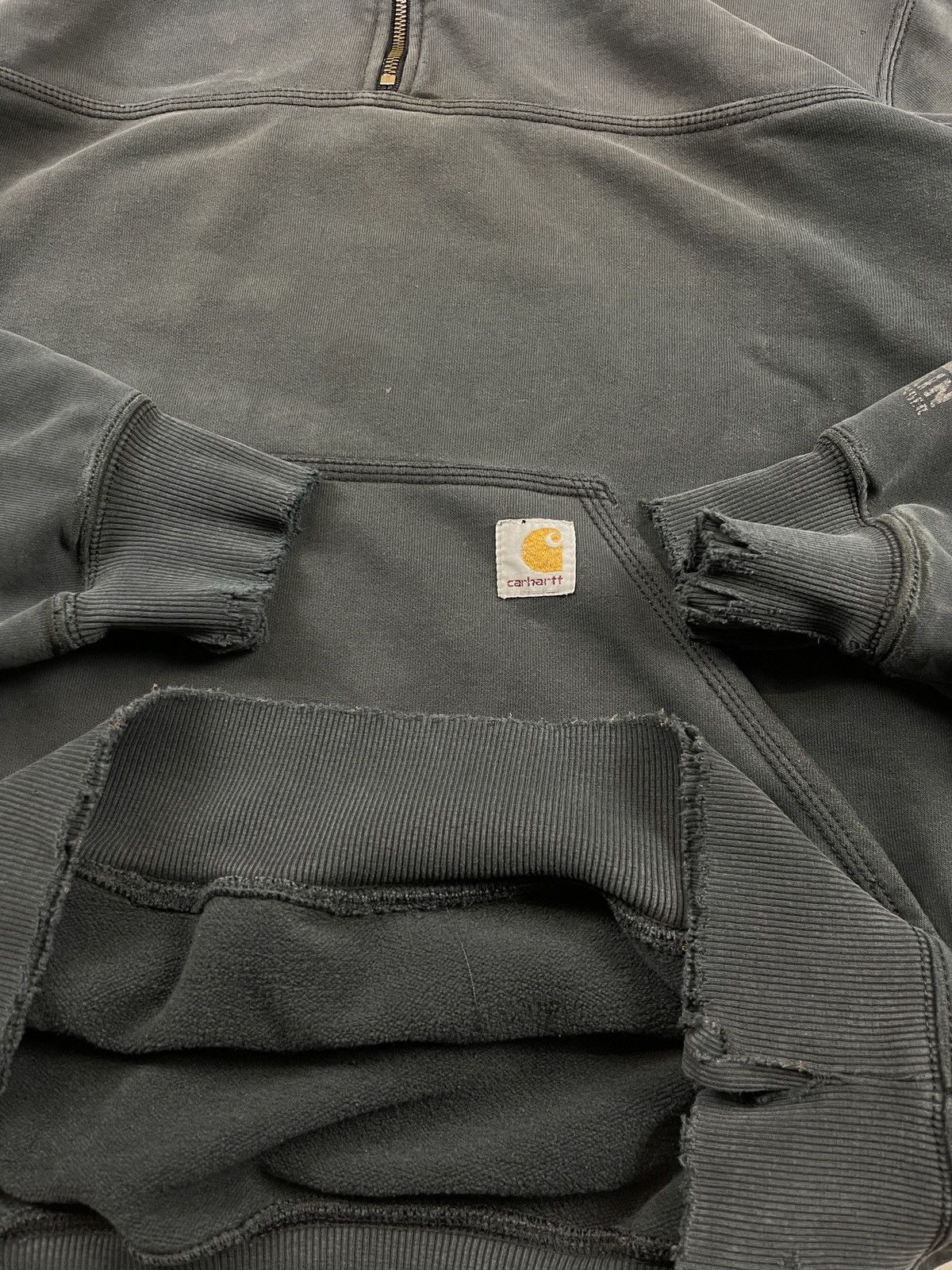 Carhartt × Vintage Carhartt Rain Defender 1/4 Zip Hoodie Size US L / EU 52-54 / 3 - 4 Thumbnail