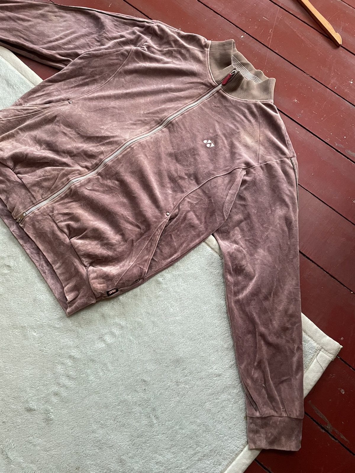 Japanese Brand × Vintage Vintage Yonex Zipper Velvet Jacket Size US XL / EU 56 / 4 - 4 Thumbnail