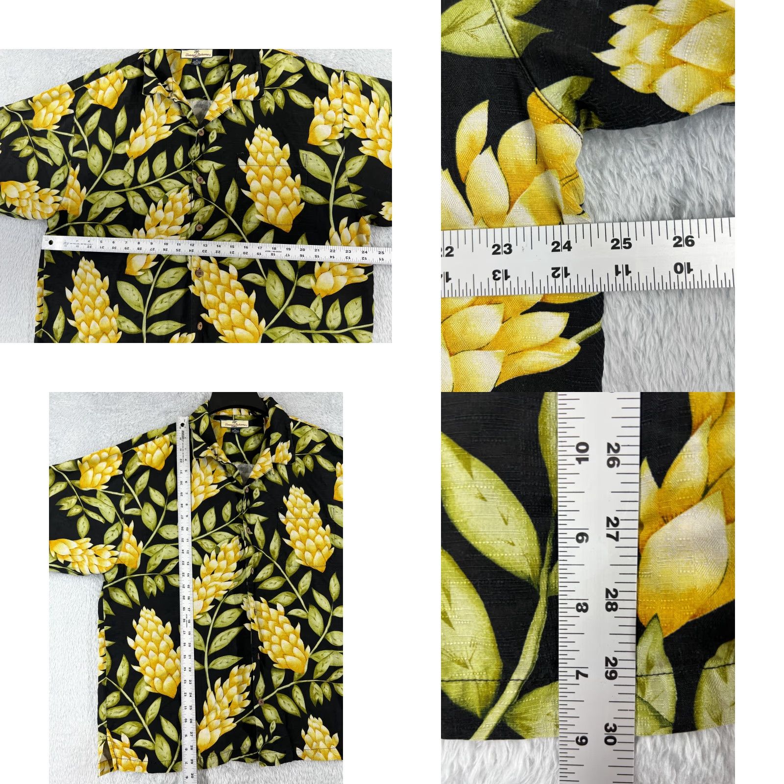 Tommy Bahama VINTAGE Tommy Bahama Shirt Men XL Black Floral 100% Silk Button-Up Short Sleeve Relaxed Fit Size US XL / EU 56 / 4 - 7 Thumbnail