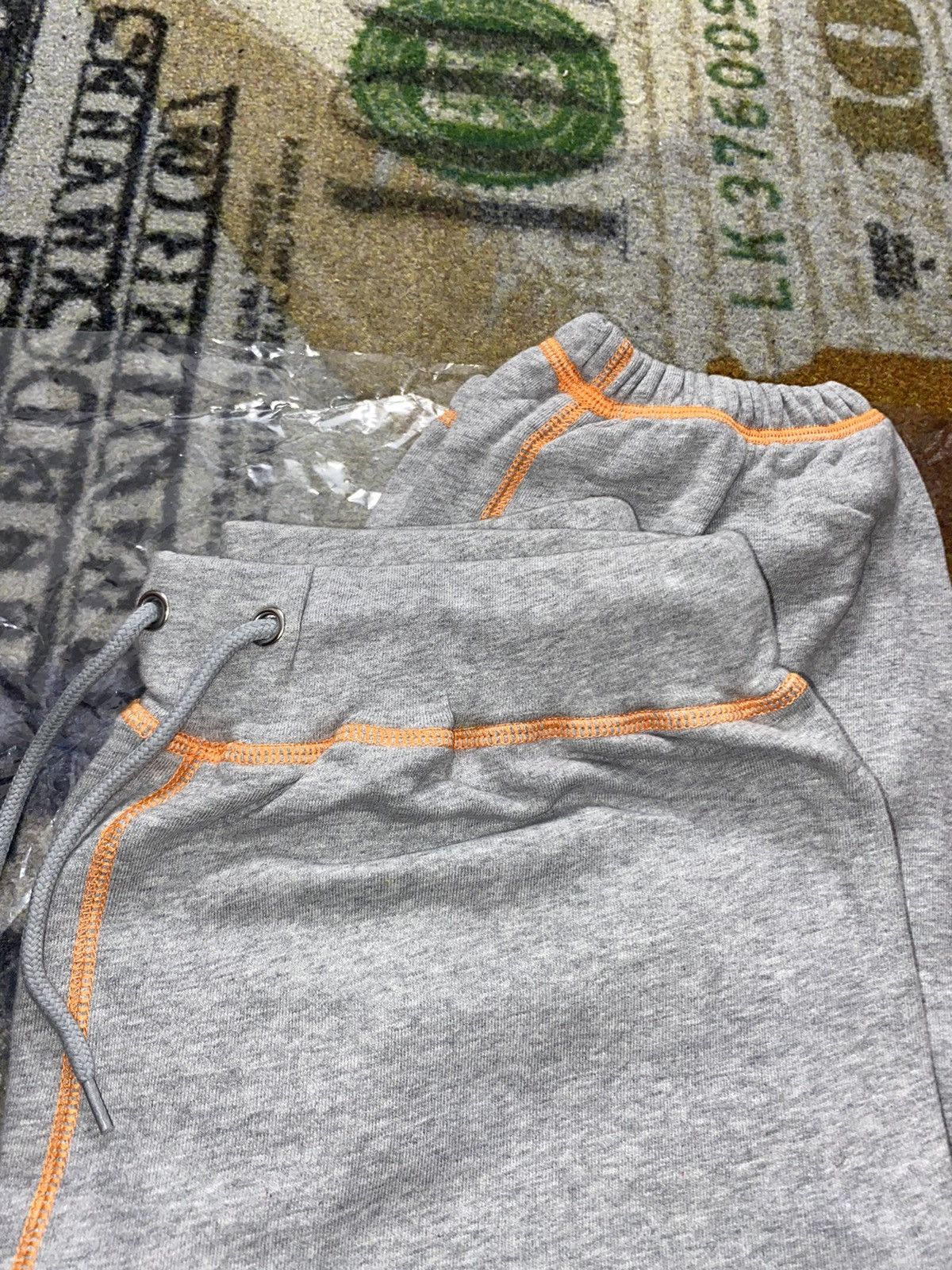 Pleasures Pleasures Grey Orange Outline Sweatpants Size US 31 - 3 Thumbnail