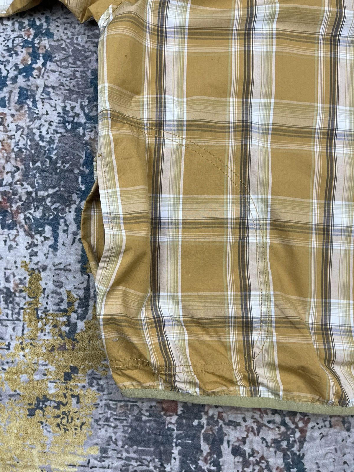 Towncraft Town Craft Snap Button Yellow Lemon Check Pullover Shirt Size US L / EU 52-54 / 3 - 8 Thumbnail