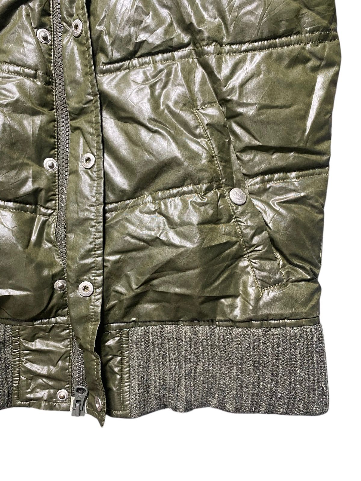 Japanese Brand VINTAGE RABBIT & CO LTD PUFFER KNIT ZIPPER JACKET GREEN ARMY Size US S / EU 44-46 / 1 - 5 Thumbnail