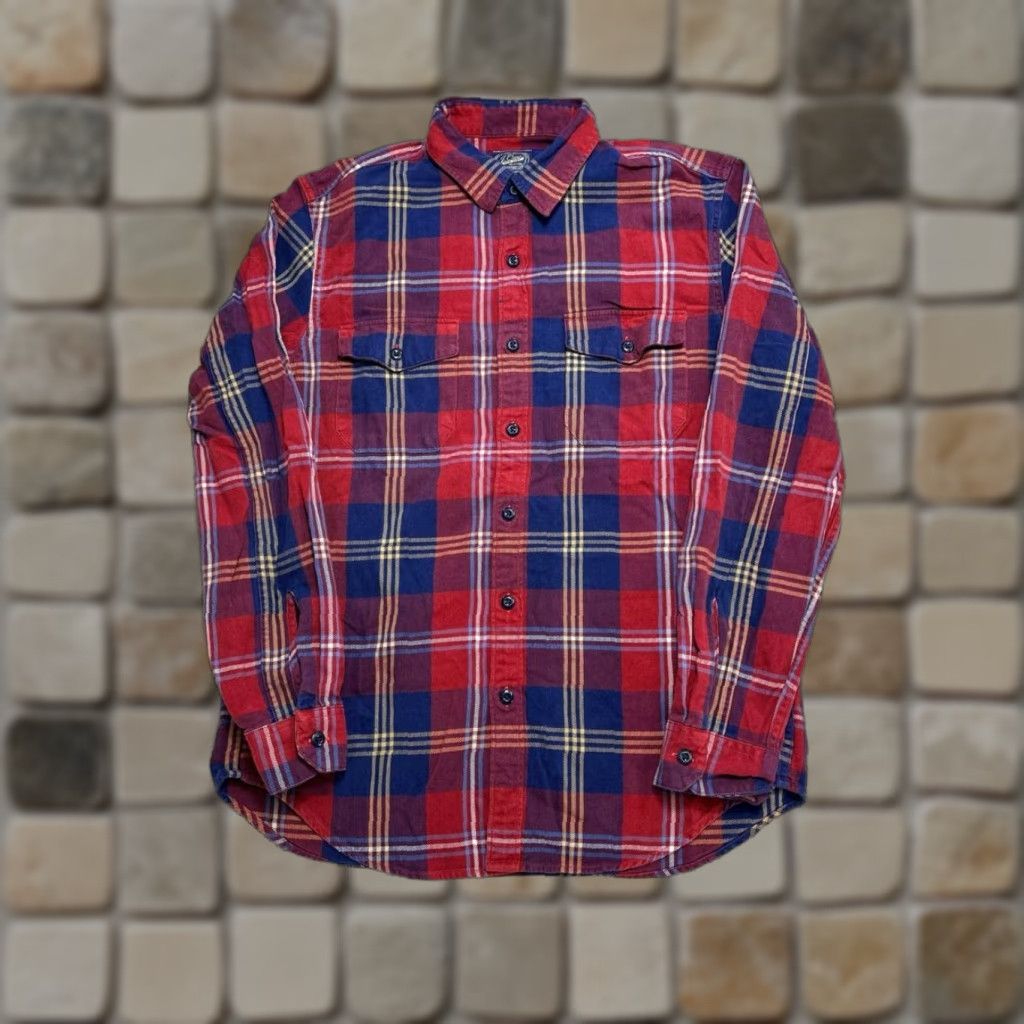 J.Crew J.Crew Shirt Mens Medium Red Blue Cotton Button Up Size US M / EU 48-50 / 2 - 1 Thumbnail