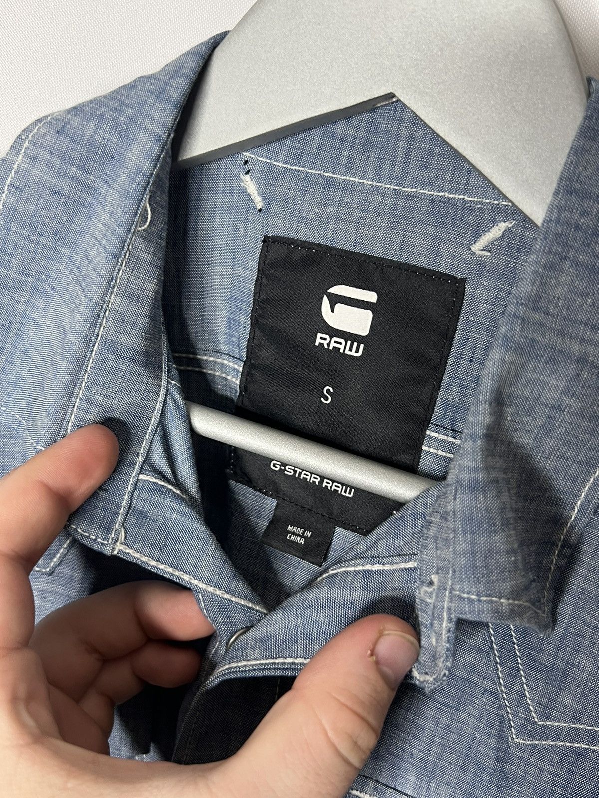 Designer × G-Star 🔥 G Star Raw Denim Long Sleeve Shirt Overshirt Button UP 🔥 Size US S / EU 44-46 / 1 - 8 Thumbnail
