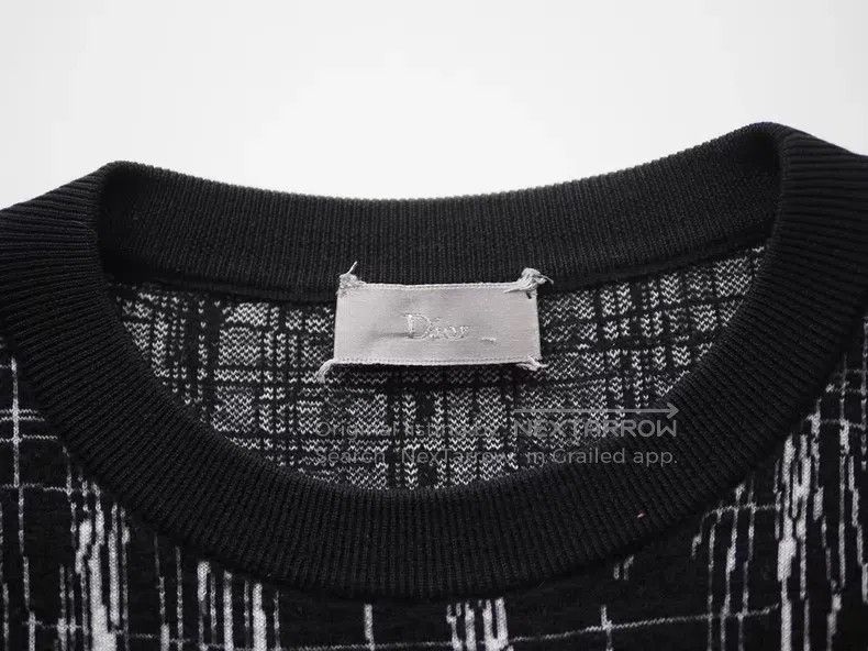 Dior Dior Black and White Striped Jacquard Knit Long Sleeve Size US M / EU 48-50 / 2 - 4 Thumbnail