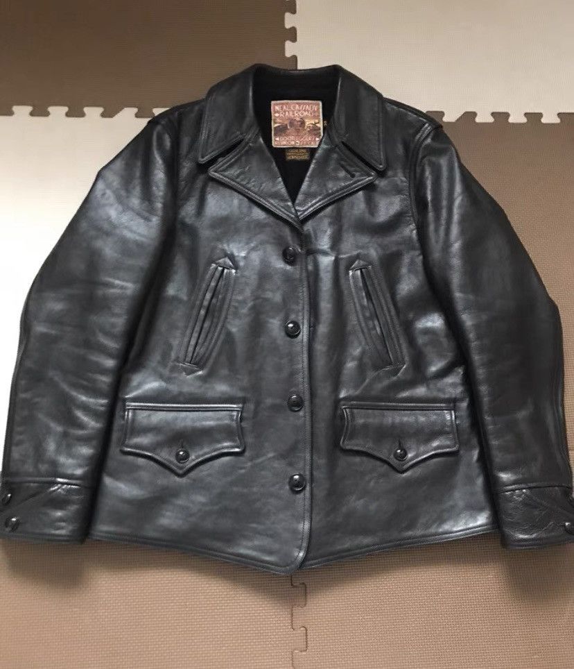 image of Freewheelers Dispatches Leather Clothes Rrl Leather Jacket in Black, Men's (Size 2XS)