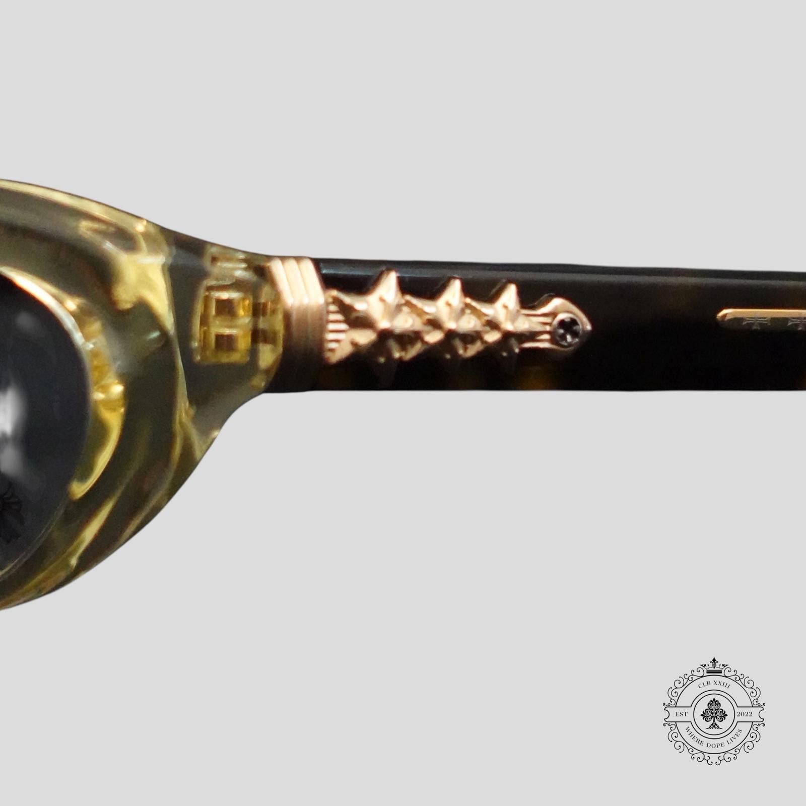 Chrome Hearts Chrome Hearts Blaster-A Glasses in Tortoise Shell/Gold Size ONE SIZE - 3 Thumbnail