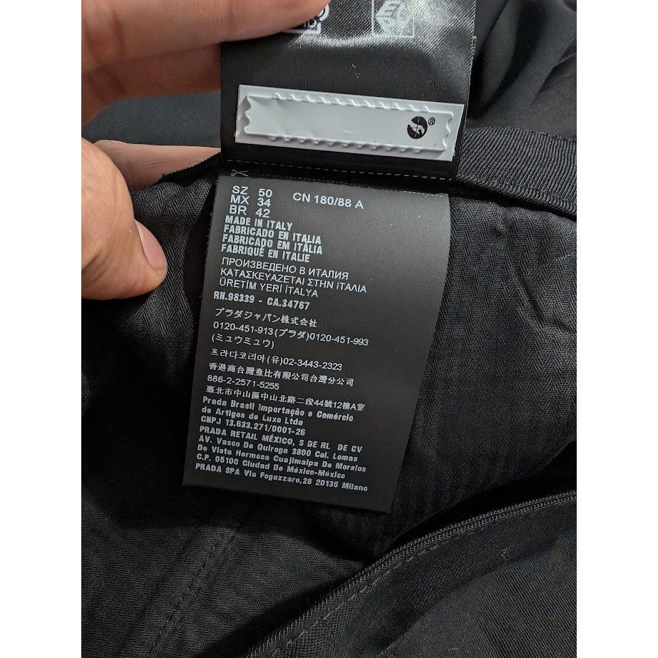 Prada o1rshd1 Gabardine Pants in Nero Size US 34 / EU 50 - 19 Thumbnail
