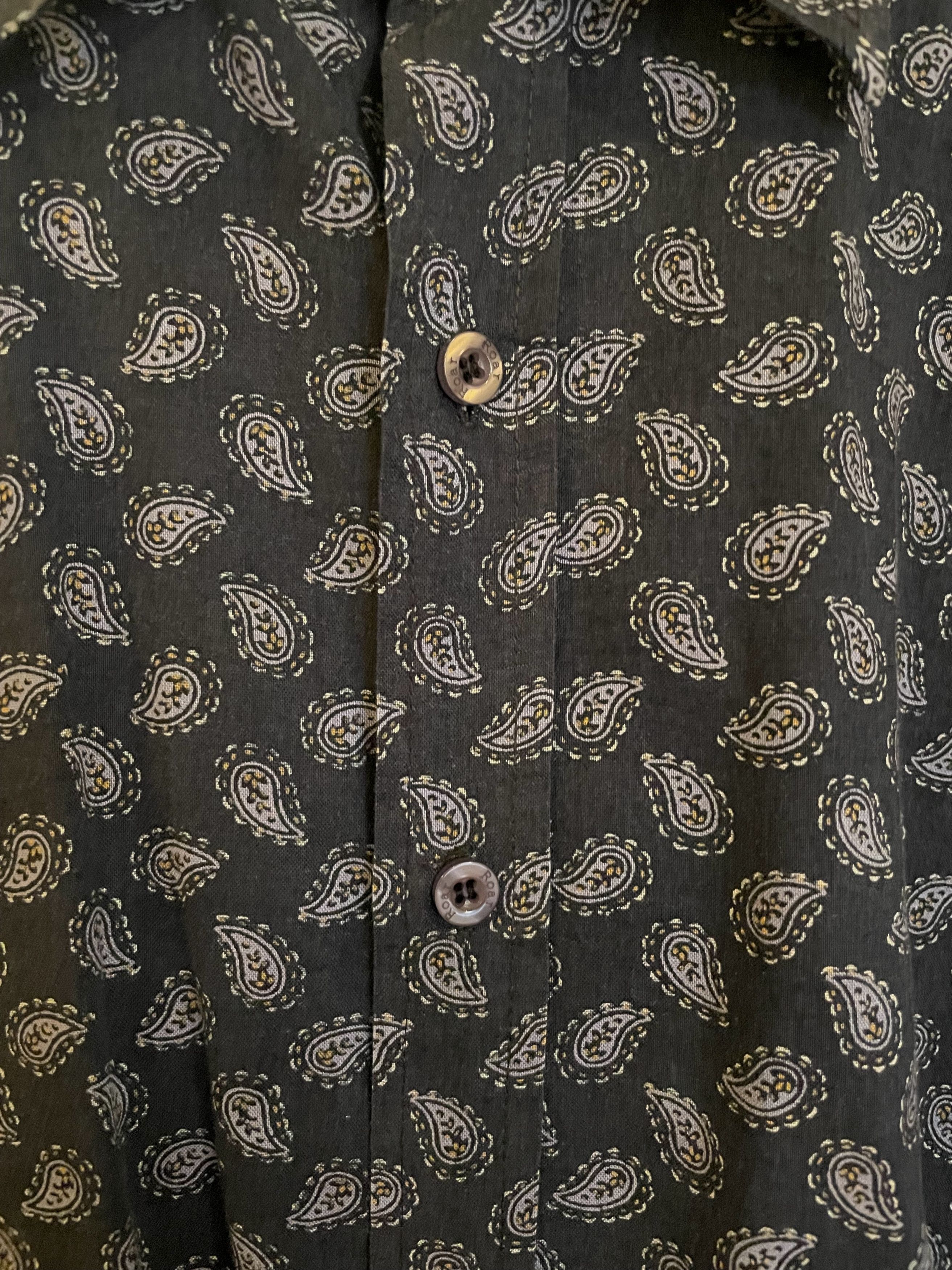Roar Roar paisley-print navy button-down men's shirt Size US L / EU 52-54 / 3 - 5 Thumbnail
