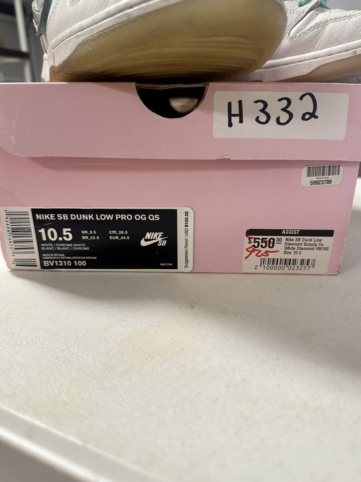 Nike Nike sb dunk low white diamond Size US 10.5 / EU 43-44 - 10 Thumbnail