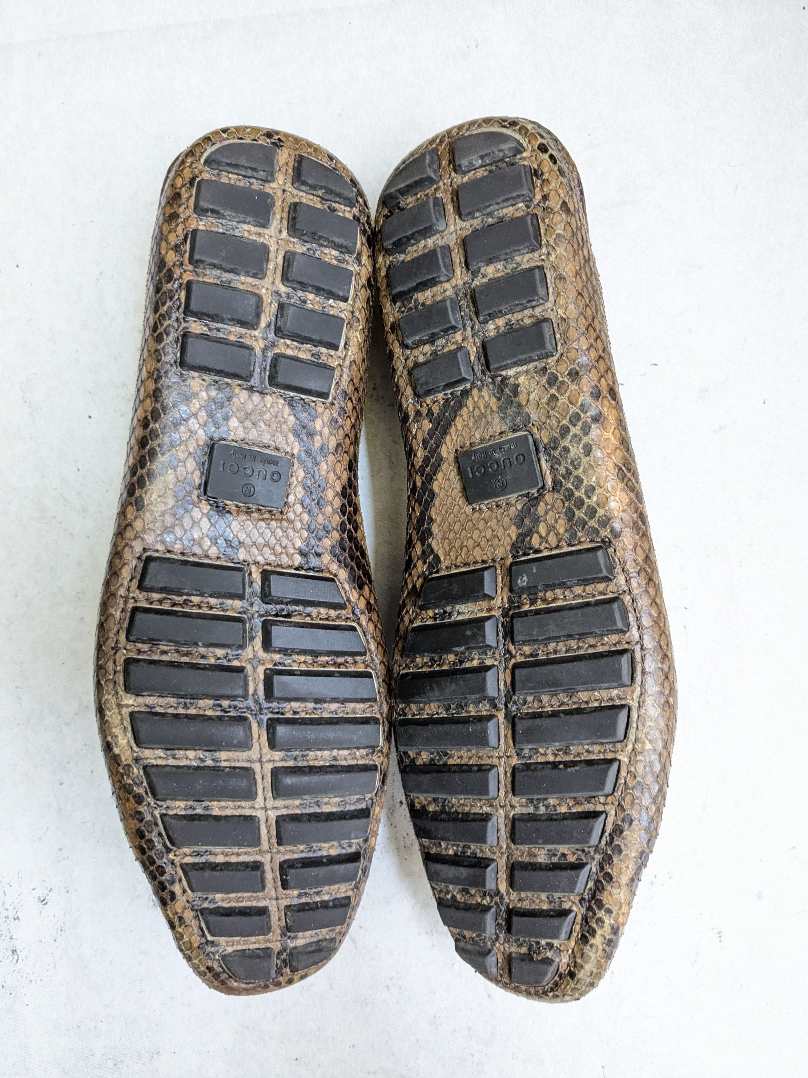 Gucci Gucci Horsebit Loafers Python Snakeskin 10.5 Leather Brown Size US 10.5 / EU 43-44 - 15 Thumbnail