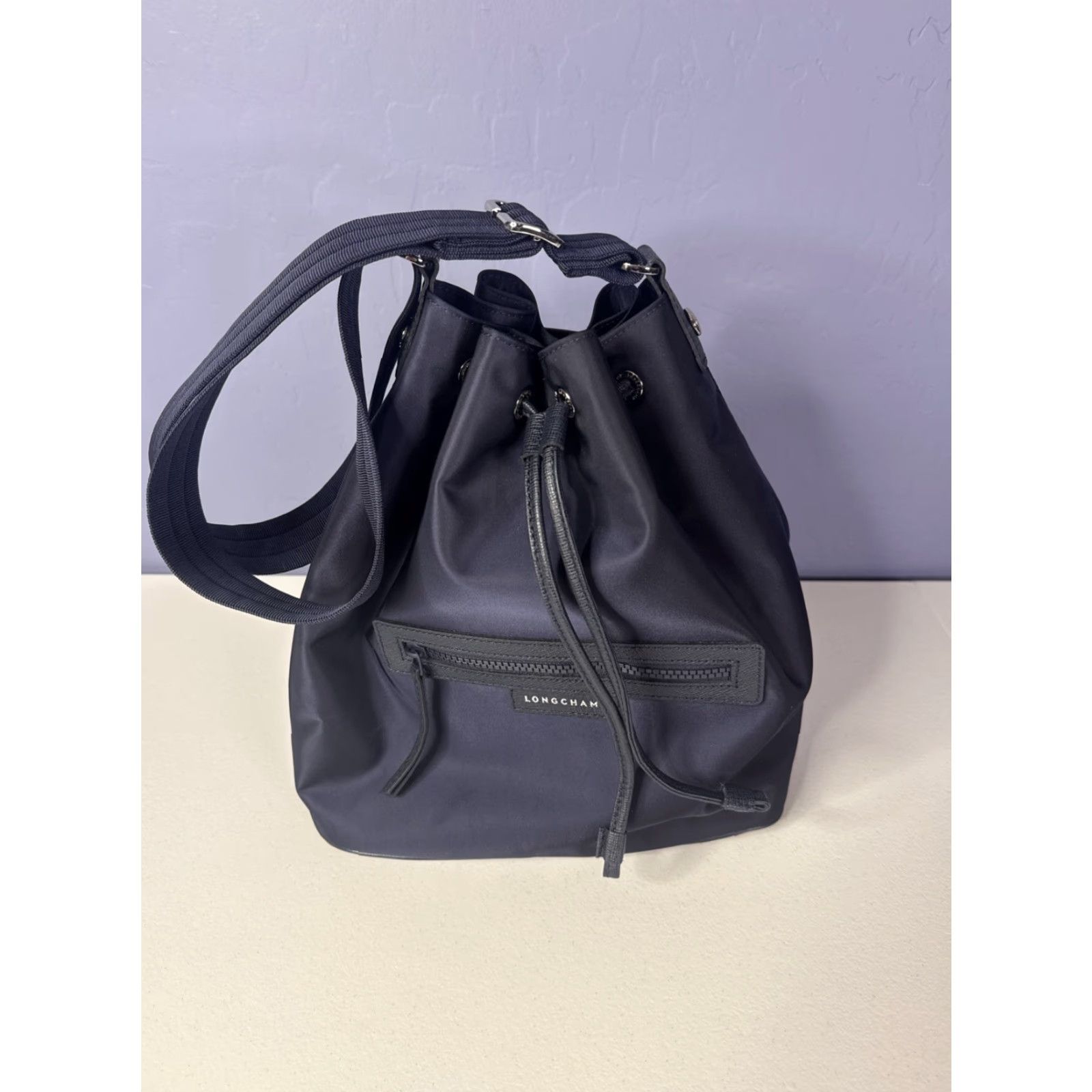 Longchamp Longchamp Le Pliage Neo Bucket Nylon Bag Crossbody Navy Blue Unisex Navy Longchamp Le Pliage Neo Bucket Nylon Bag Crossbody Unisex Size ONE SIZE - 2 Thumbnail