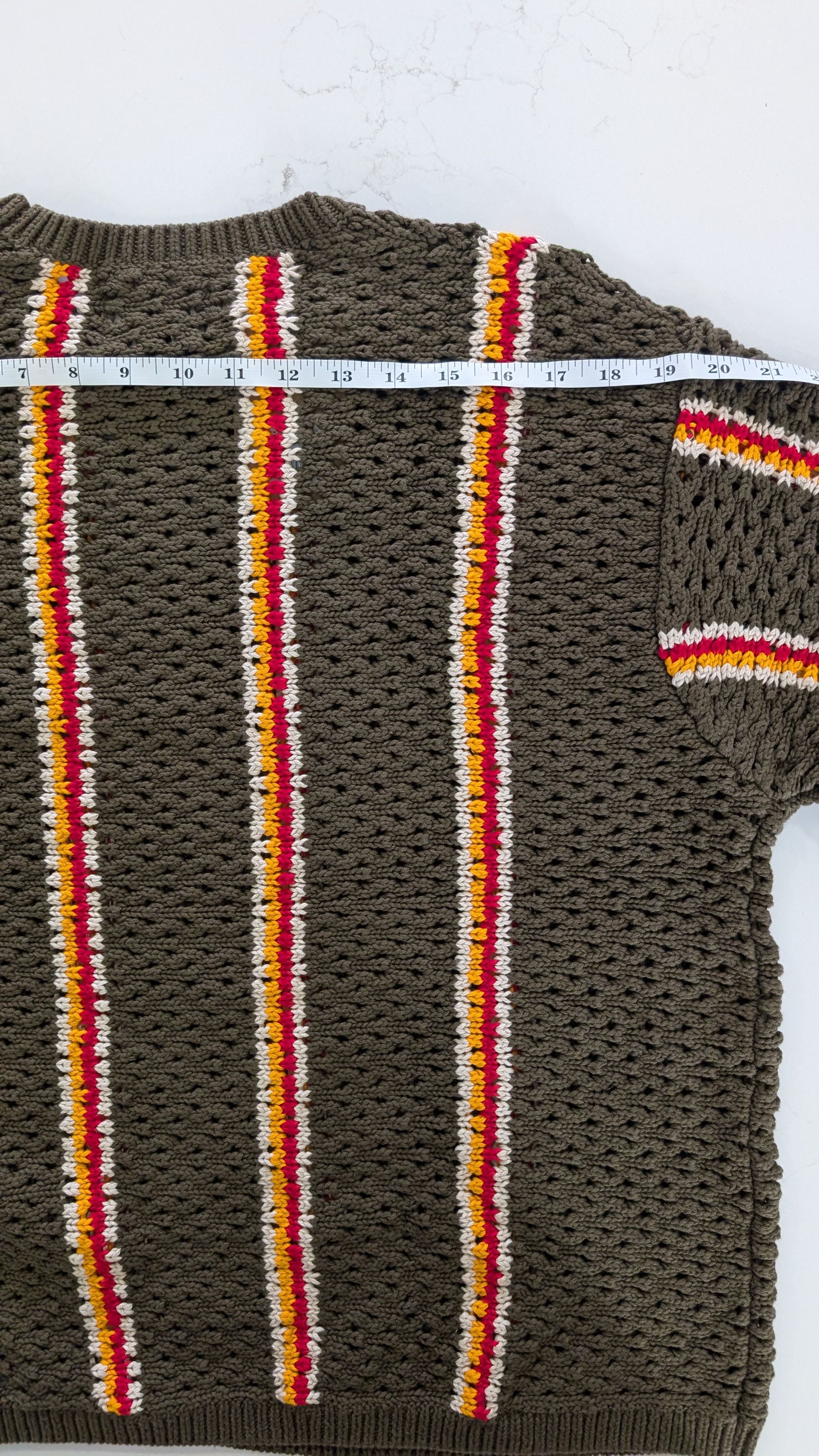 Patta × Stussy STUSSY x PATTA Loose Gauge Stripe Pullover Medum Size US M / EU 48-50 / 2 - 9 Thumbnail