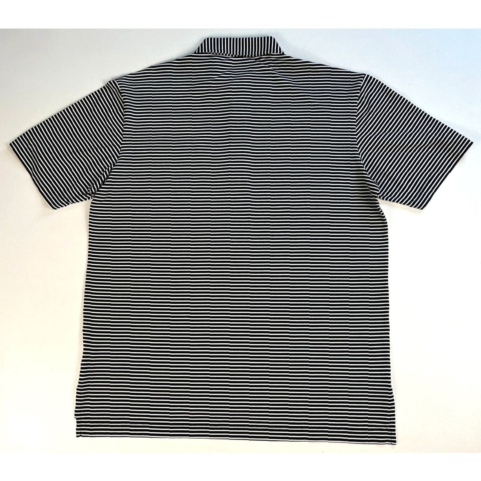 Peter Millar VINTAGE Peter Millar Summer Comfort Polo Shirt Mens Striped Shirt L Black White Polo Size US L / EU 52-54 / 3 - 3 Thumbnail