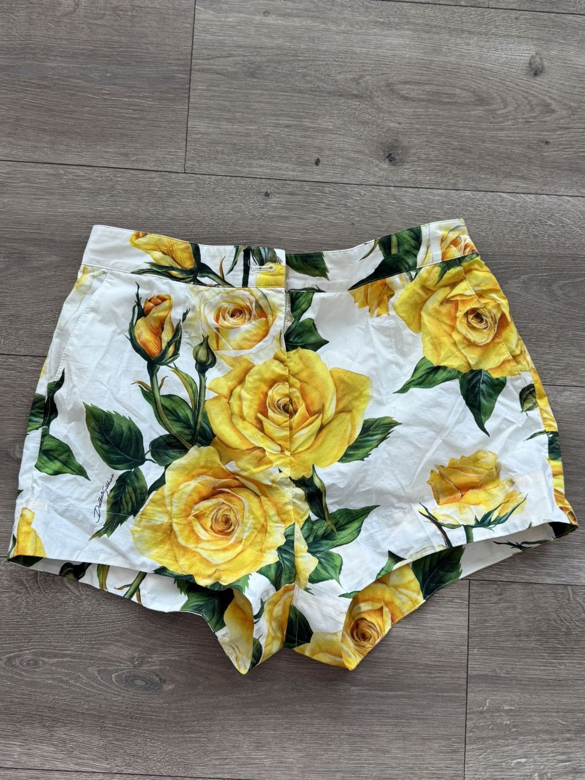 Dolce & Gabbana Dolce & Gabbana Yellow Rose Print size IT 46 Size 32" / US 10 / IT 46 - 3 Thumbnail