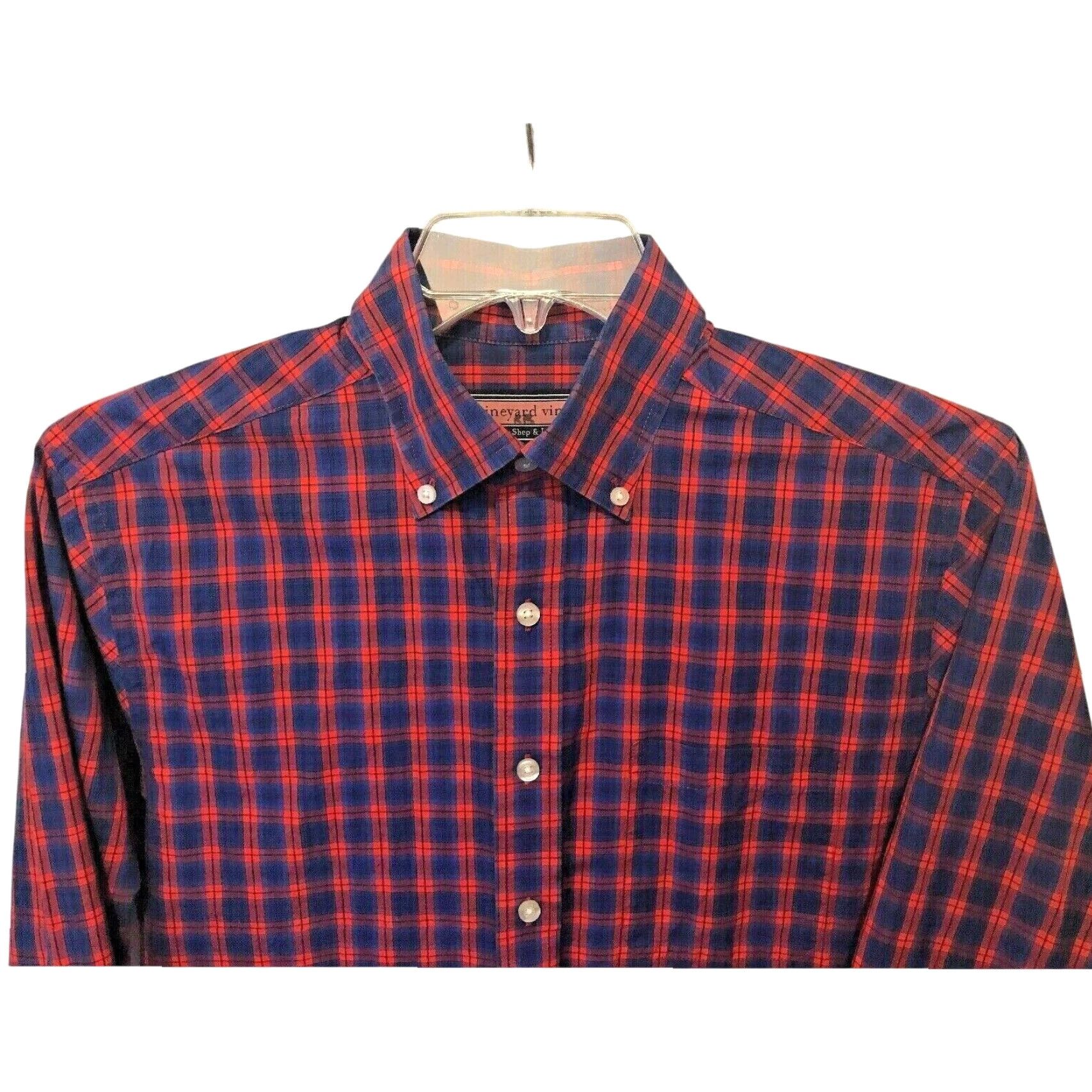 Vineyard Vines Vineyard Vines Slim Fit Murray Button Down Shirt Cotton Plaid M Red Men Shirt Size US M / EU 48-50 / 2 - 3 Thumbnail