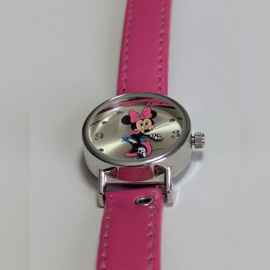 Disney Vintage Disney Minnie Mouse Watch Pink Band (New Battery) Size ONE SIZE - 4 Thumbnail
