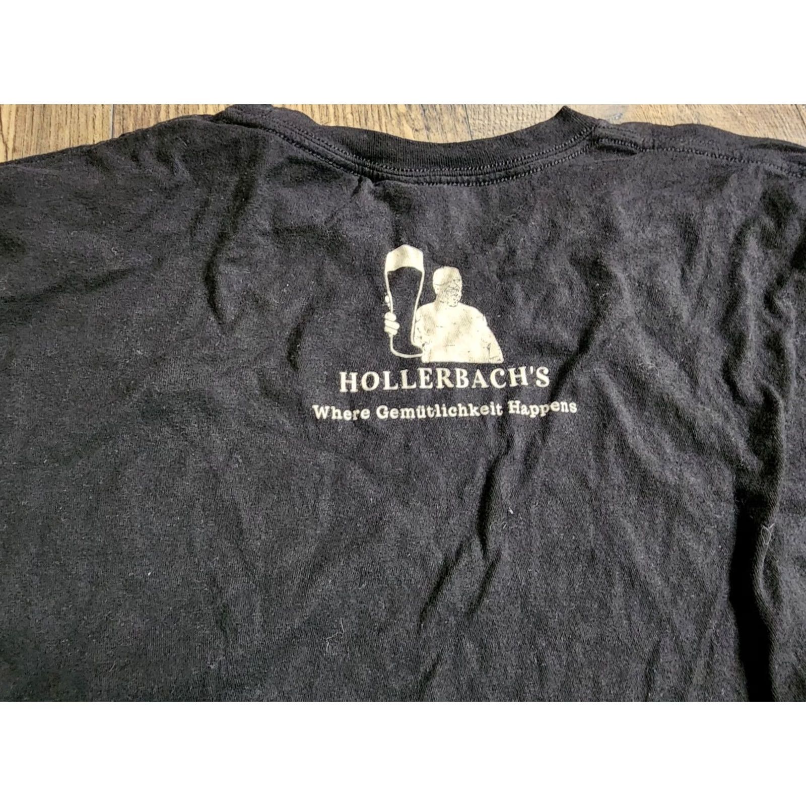 Tultex Mens 3XL Das Boot Hollerbach's German Restaurant Funny T Shirt Double Sided Tultex Black Cotton Short Sleeve Crew Neck Adult XXXL Mens Size US XXL / EU 58 / 5 - 2 Thumbnail