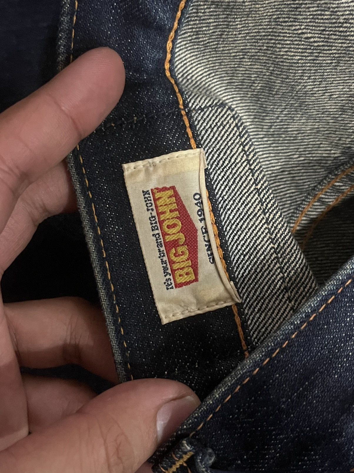 Sugar Cane ⚡️Selvedge⚡️Big John X Takeo Kikuchi Navy Blue Washed Raw Jean Size US 34 / EU 50 - 23 Thumbnail